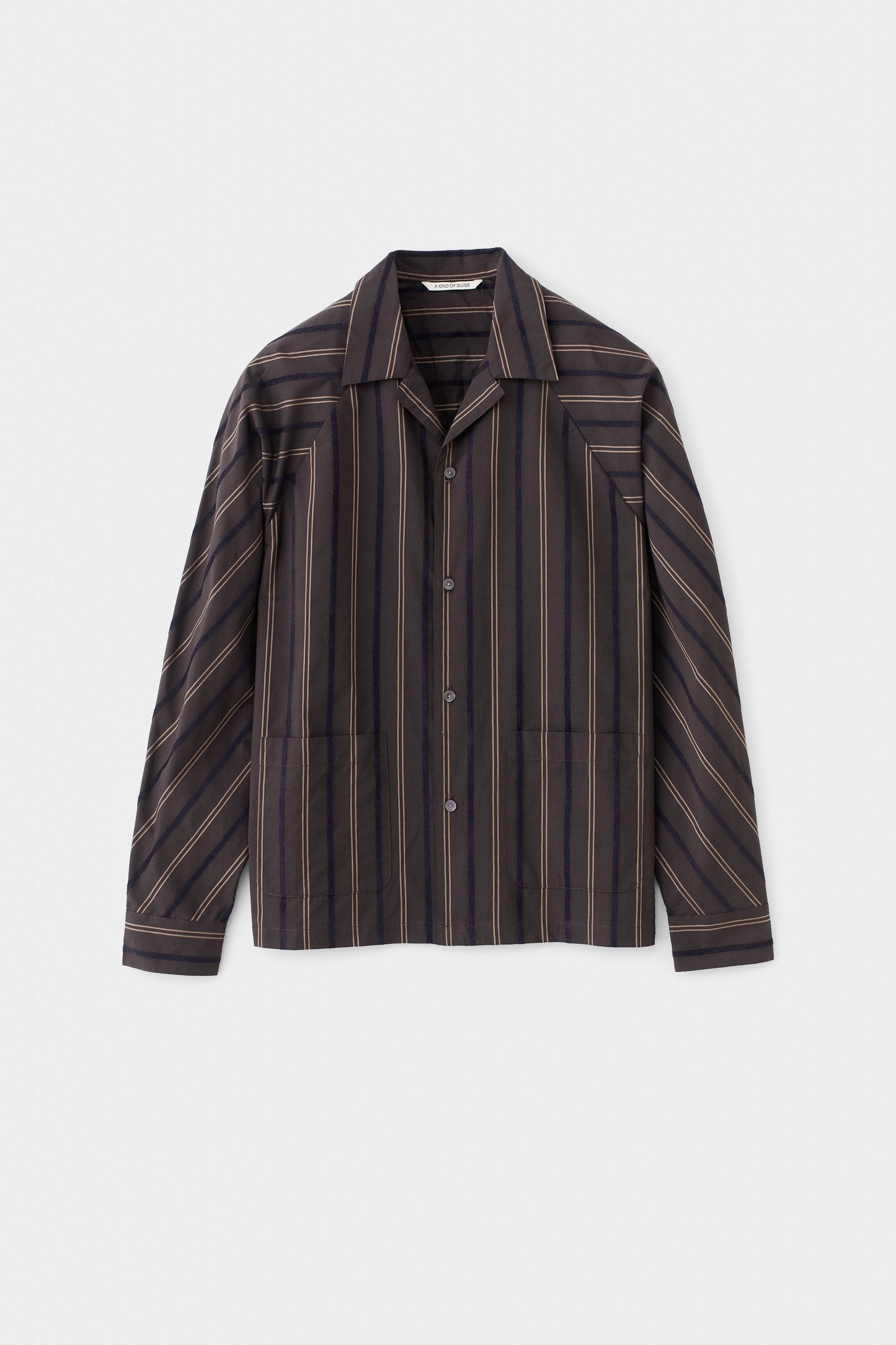 Songino Shirt Brown Velvet Stripe
