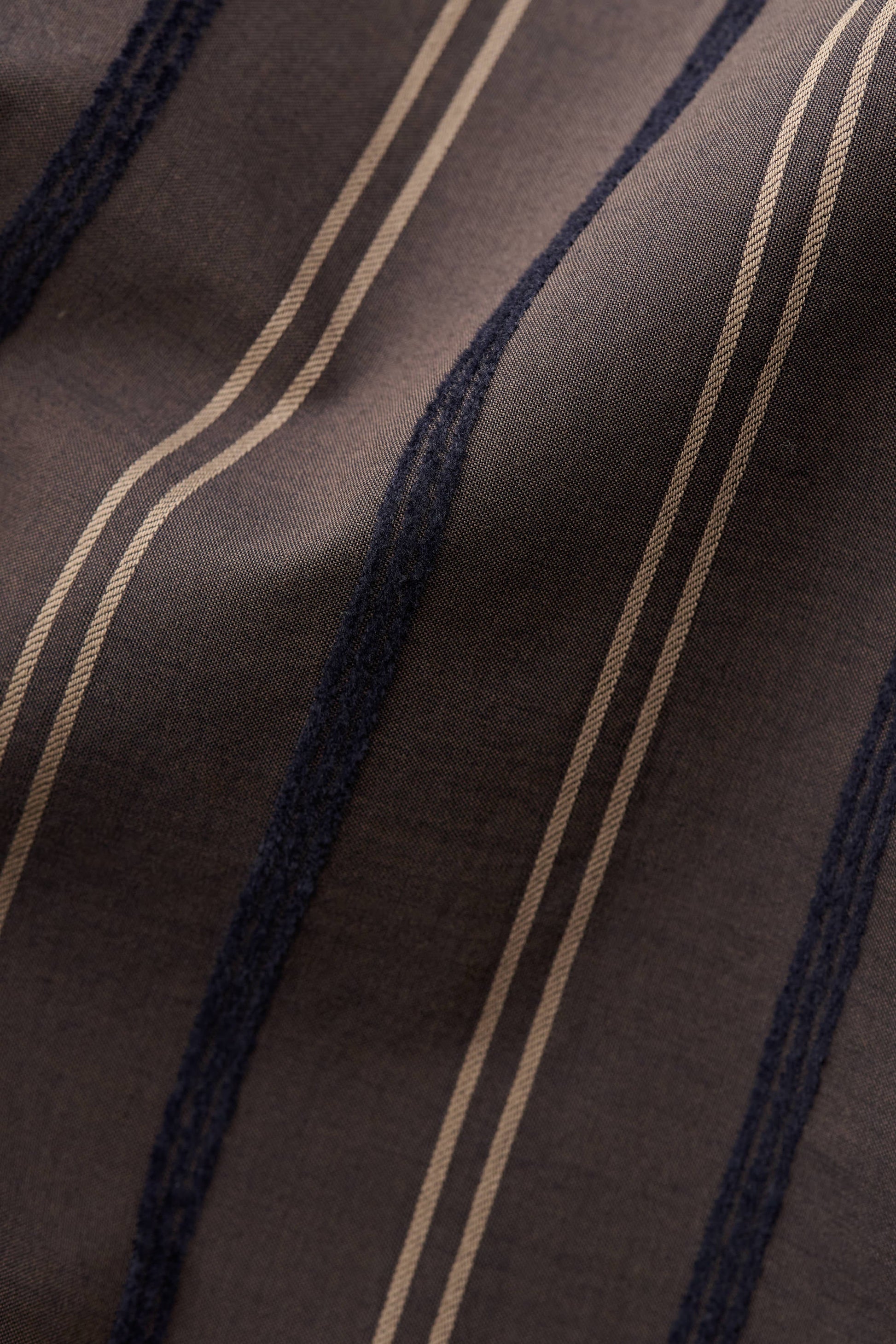 Songino Shirt Brown Velvet Stripe