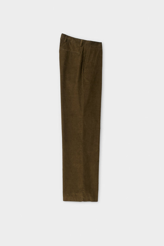 Tailored Wide Trousers Olive Haze Corduroy