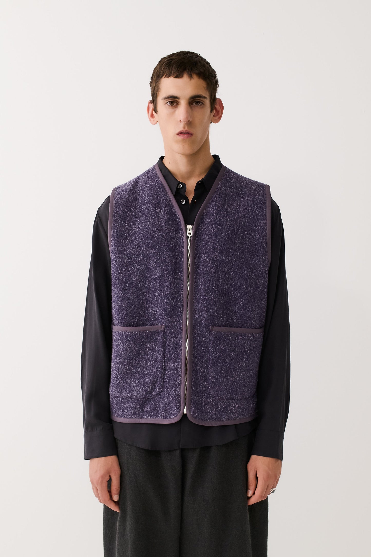 Valur Wool Vest Plum Loden