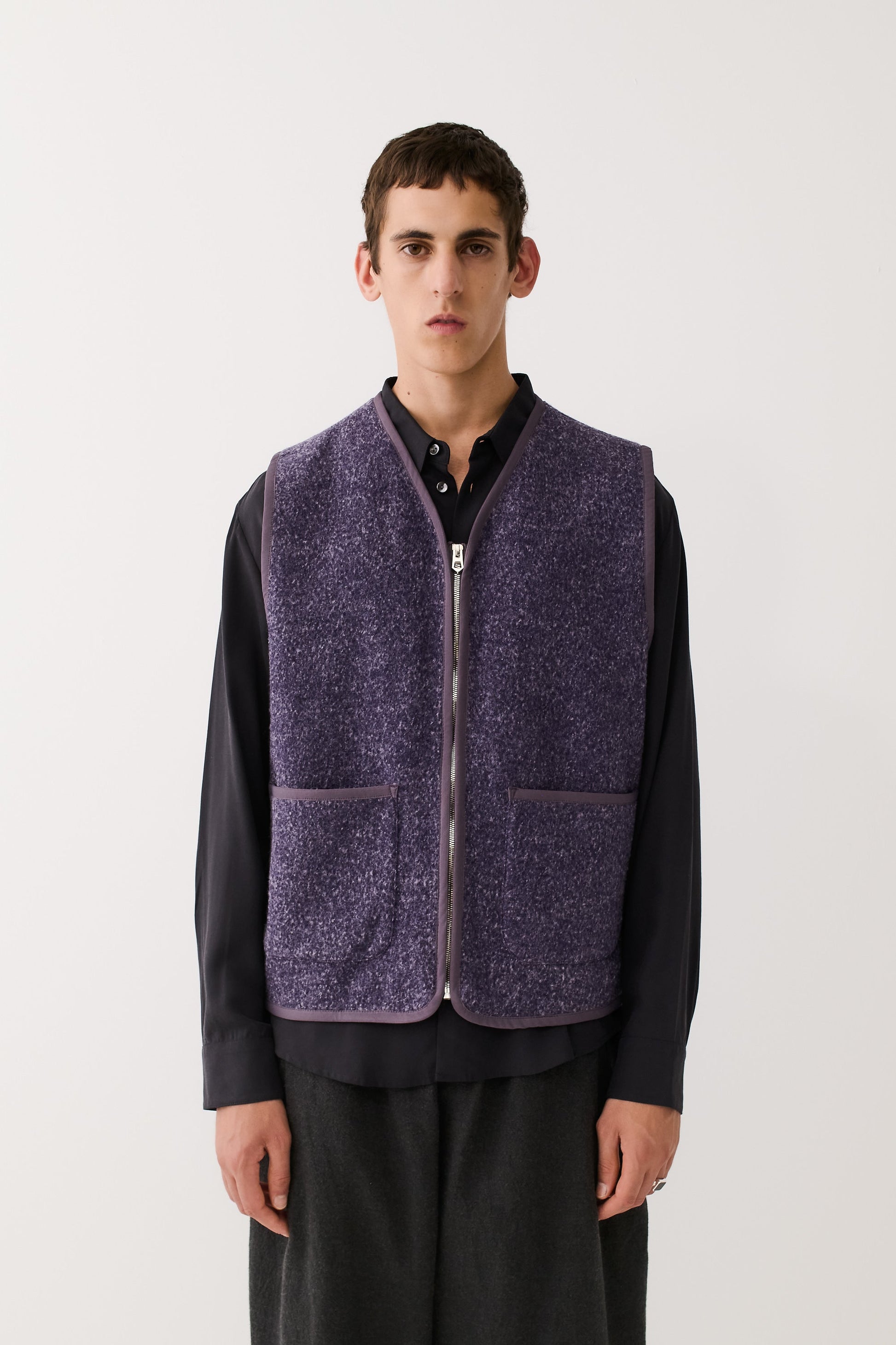 Valur Wool Vest Plum Loden