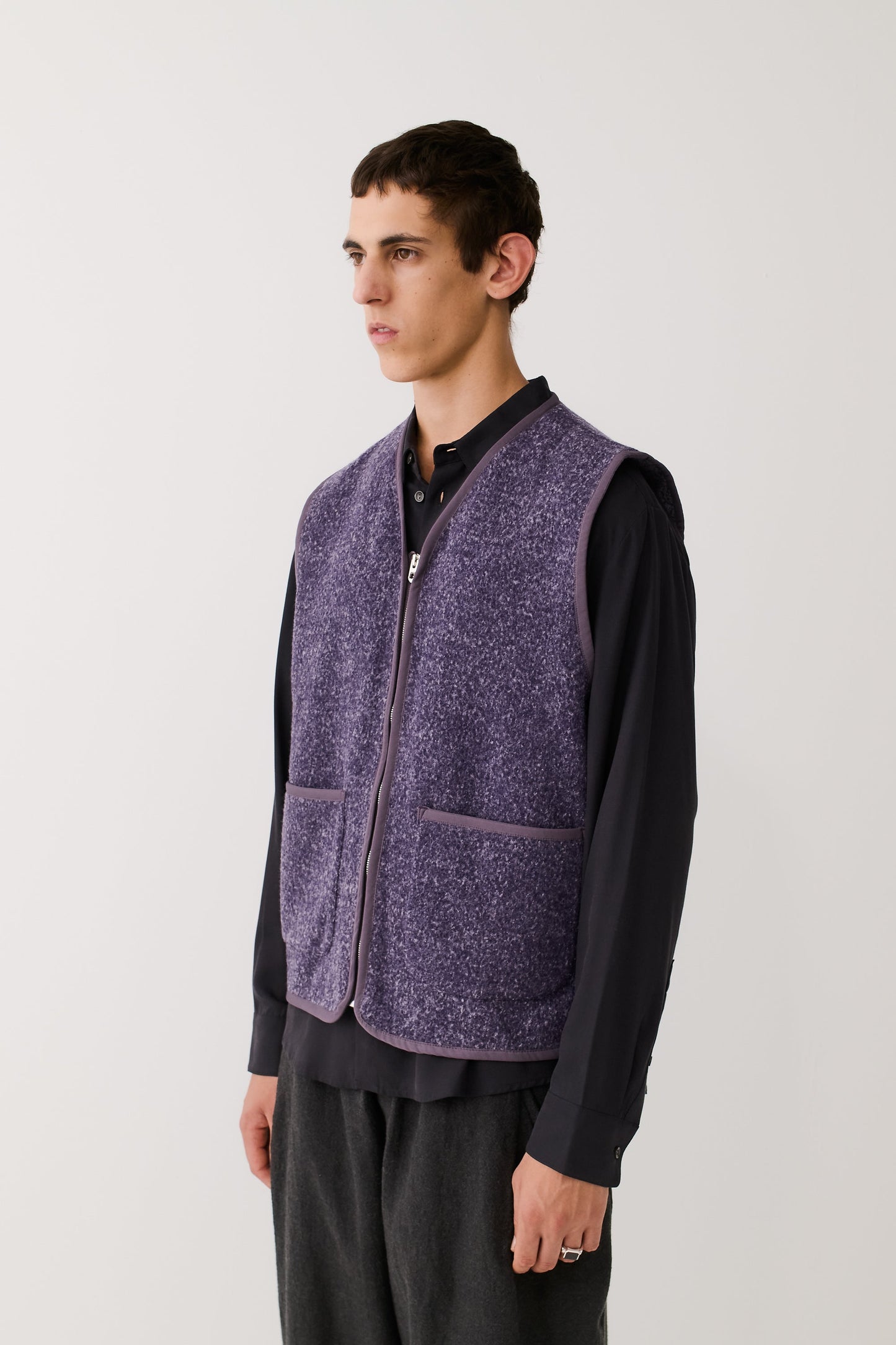 Valur Wool Vest Plum Loden