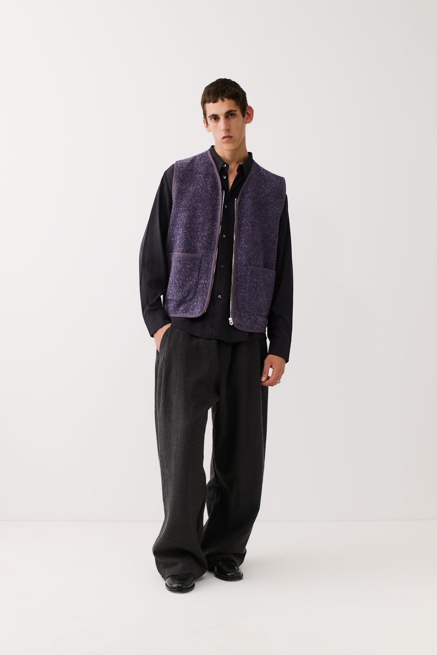 Valur Wool Vest Plum Loden