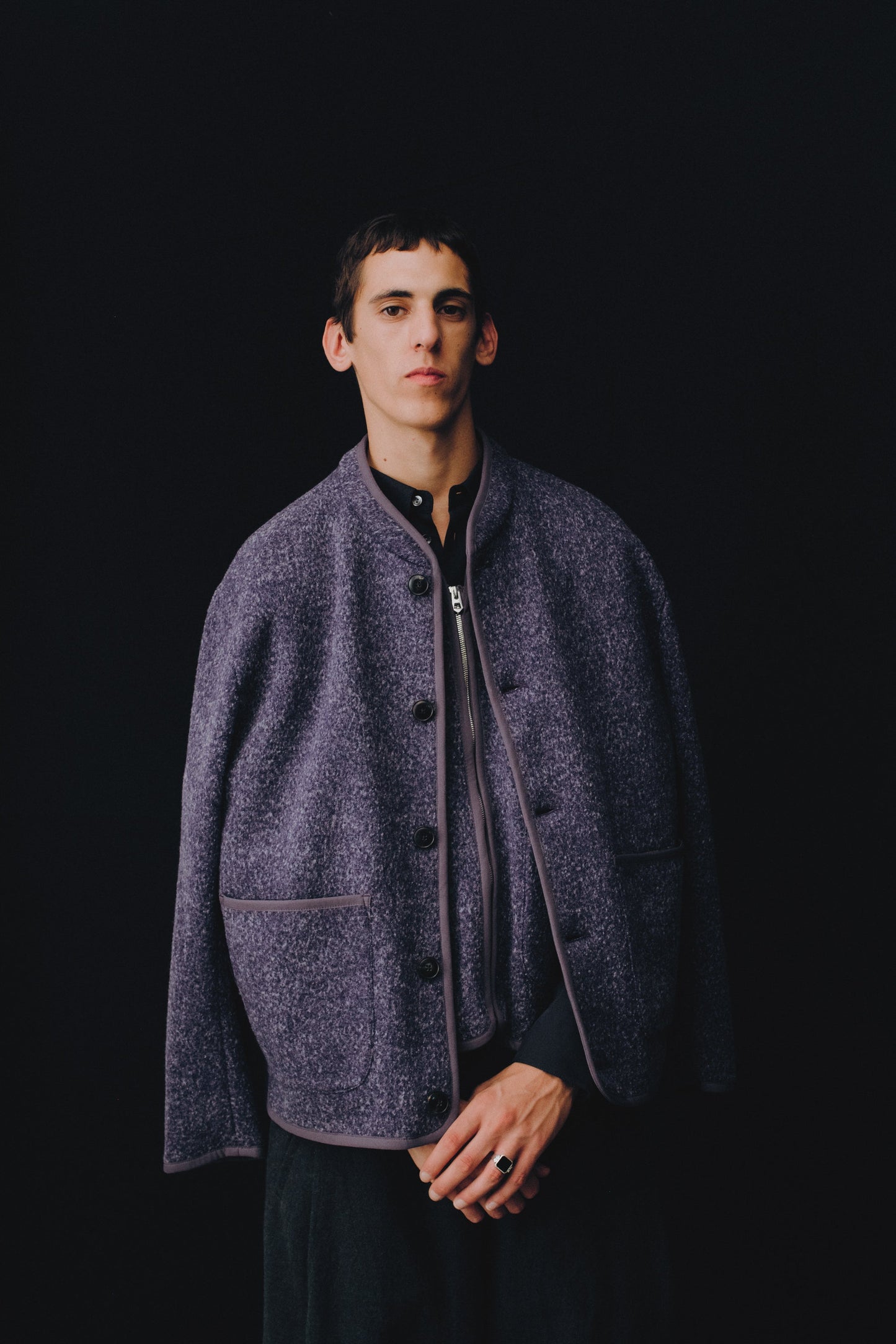 Valur Wool Vest Plum Loden