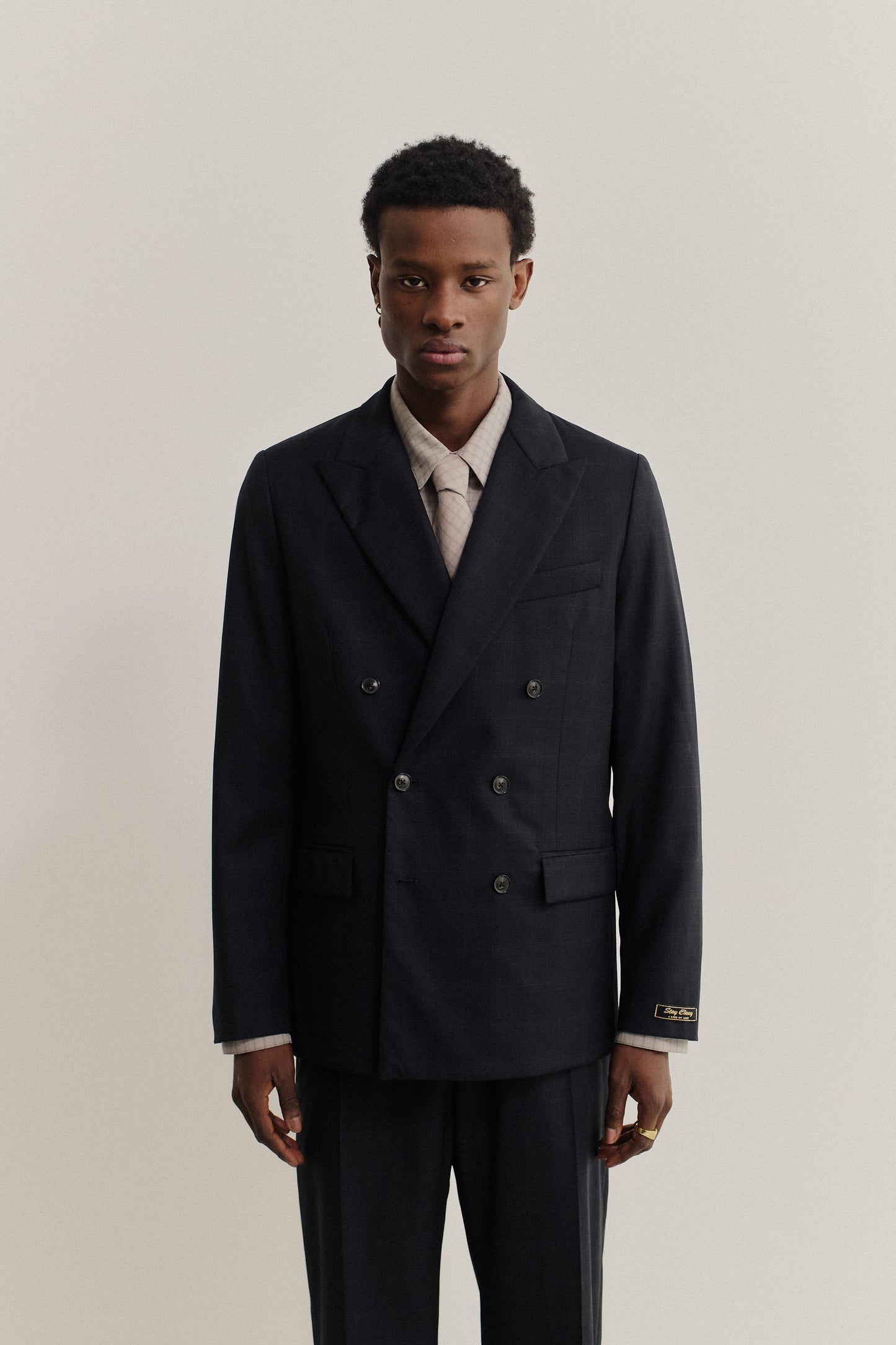 DOUBLE BREASTED PEAK BLAZER