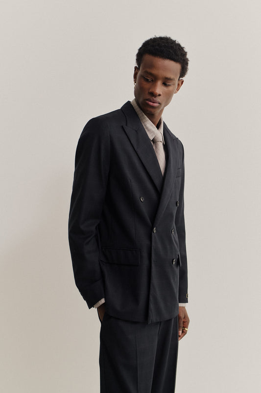 DOUBLE BREASTED PEAK BLAZER