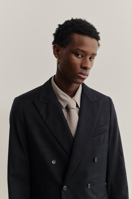 DOUBLE BREASTED PEAK BLAZER