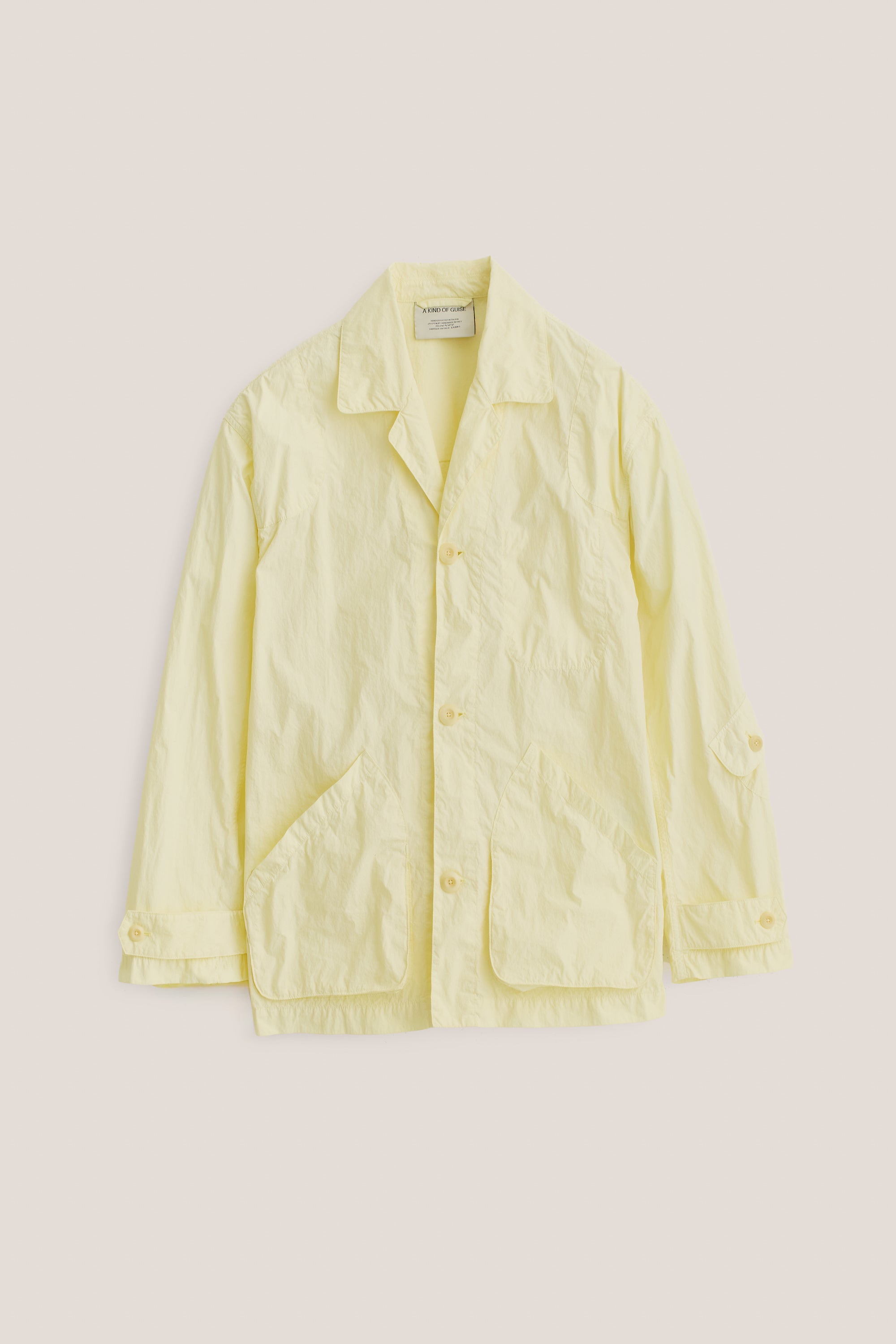 UNUSEDイエロー シースルーシャツジャケットポリエステル製 MATOKE JACKET – A KIND OF GUISE