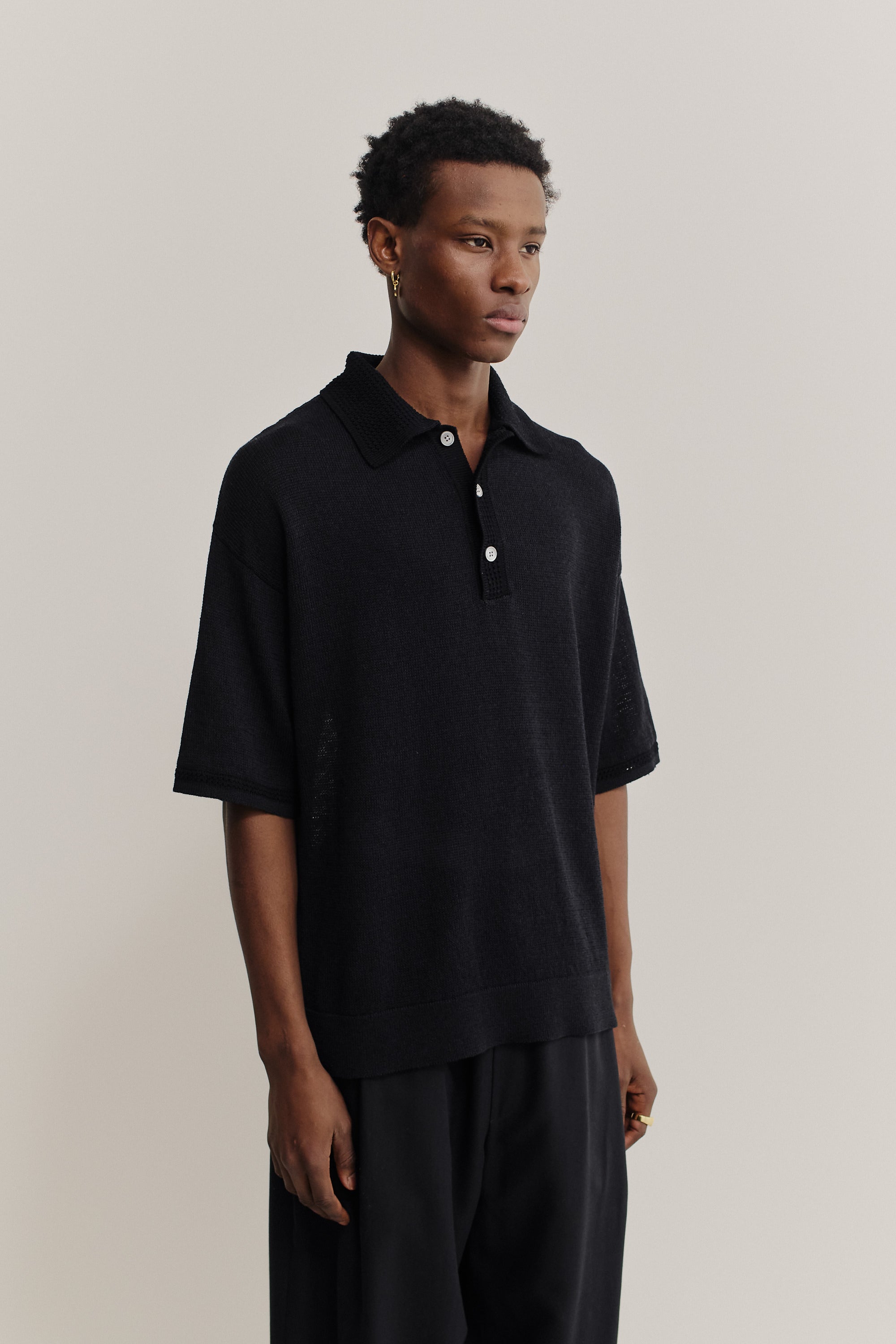 Basin Knit Polo in 50% linen 50% organic cotton | A KIND OF GUISE