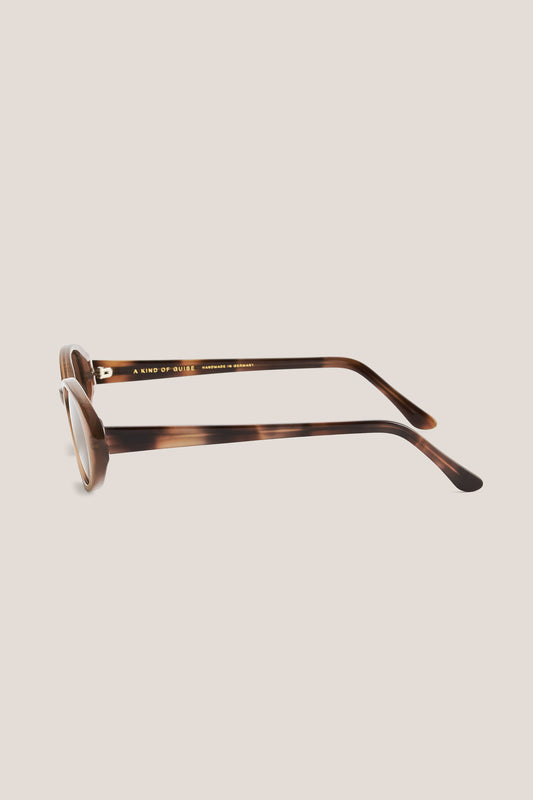 Unisex accessories sunglasses, handcrafted oval acetate-frame in tortoiseshell, dark grey Carl Zeiss® lenses.