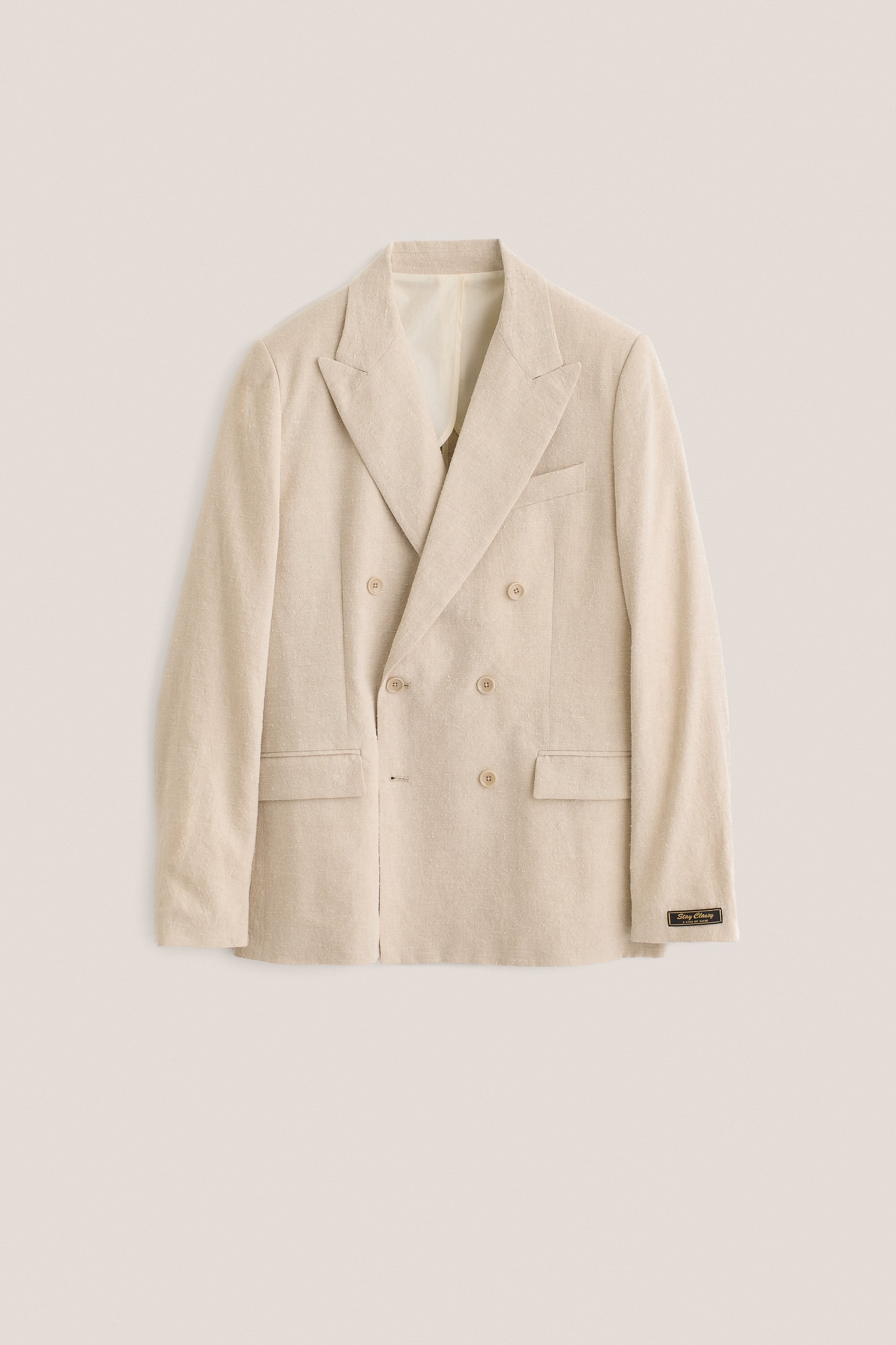 【値下げ】Double Breasted Classic Blazer ベージュ DOUBLE BREASTED PEAK BLAZER – A KIND OF GUISE