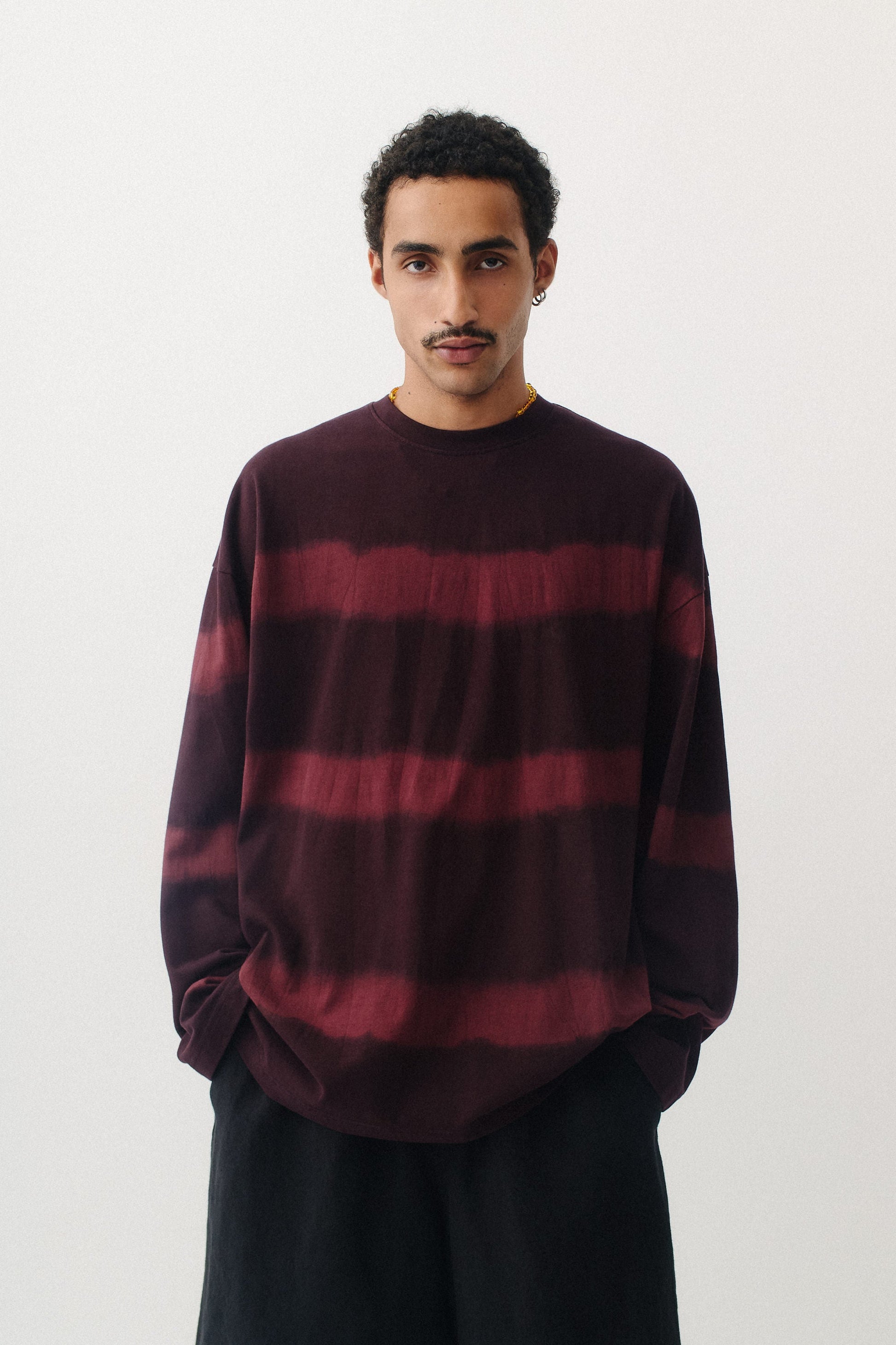 Lapa Longsleeve Tie Dye Bordeaux Stripes