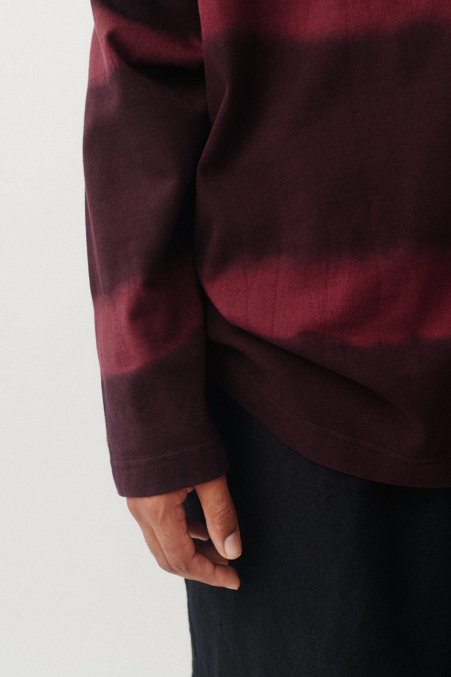 Lapa Longsleeve Tie Dye Bordeaux Stripes