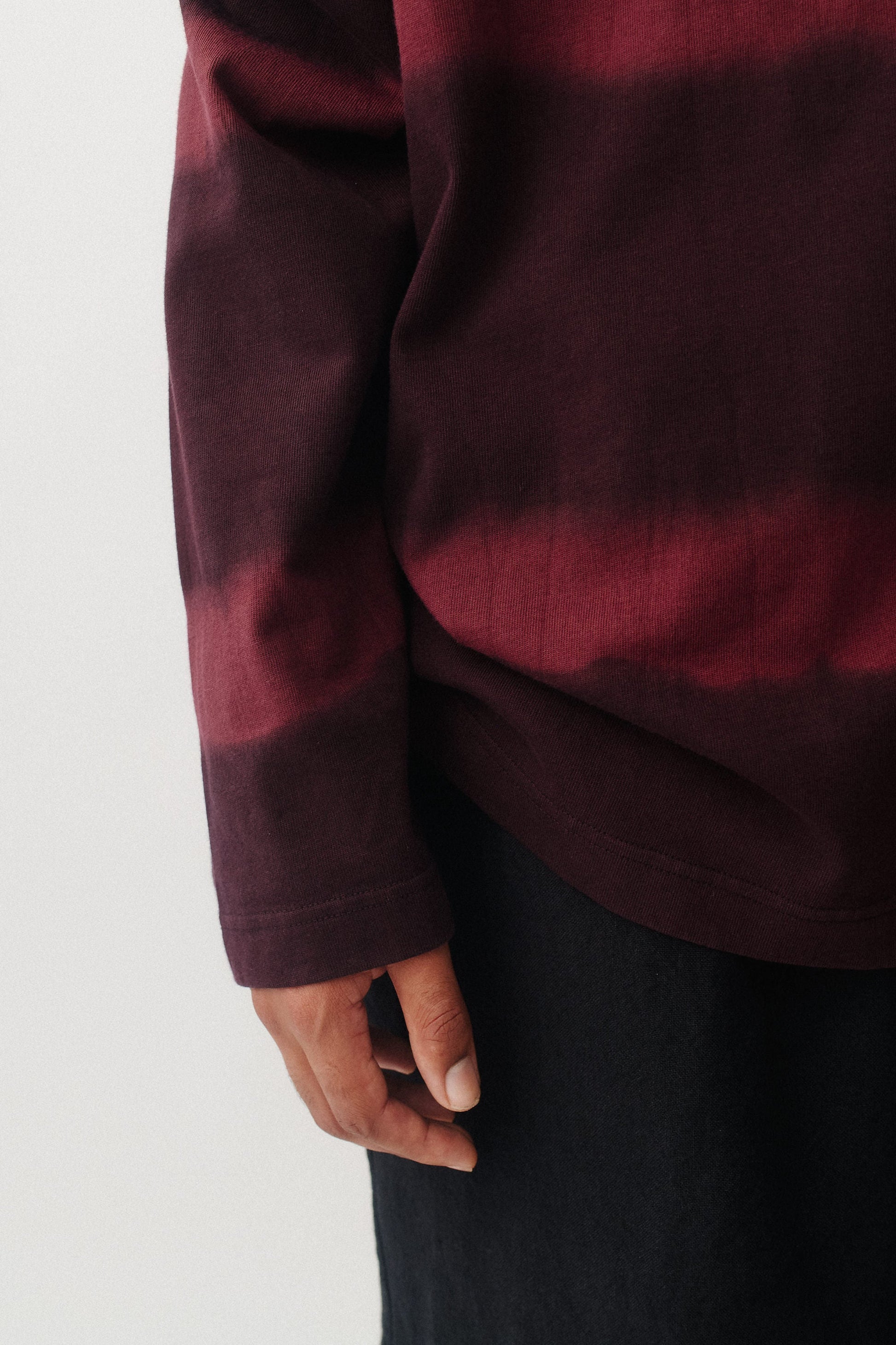 Lapa Longsleeve Tie Dye Bordeaux Stripes