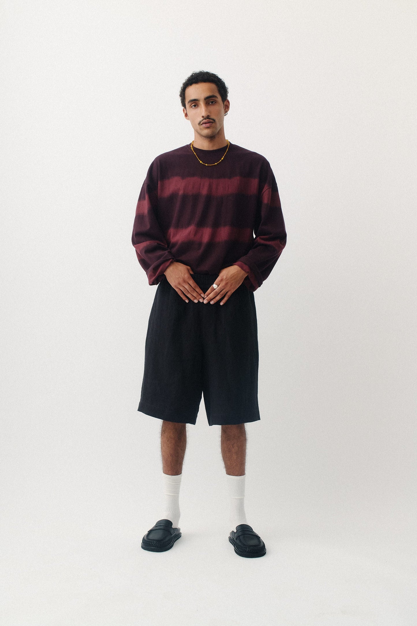 Lapa Longsleeve Tie Dye Bordeaux Stripes