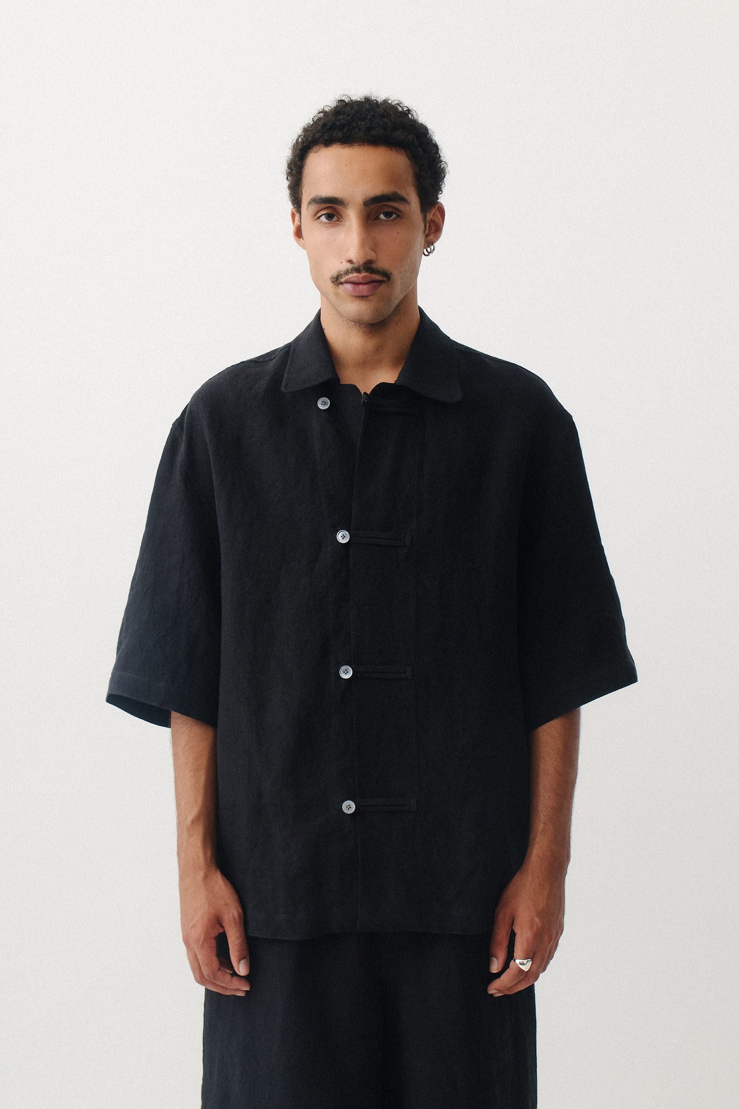 Meia Shirt Mystic Black Linen
