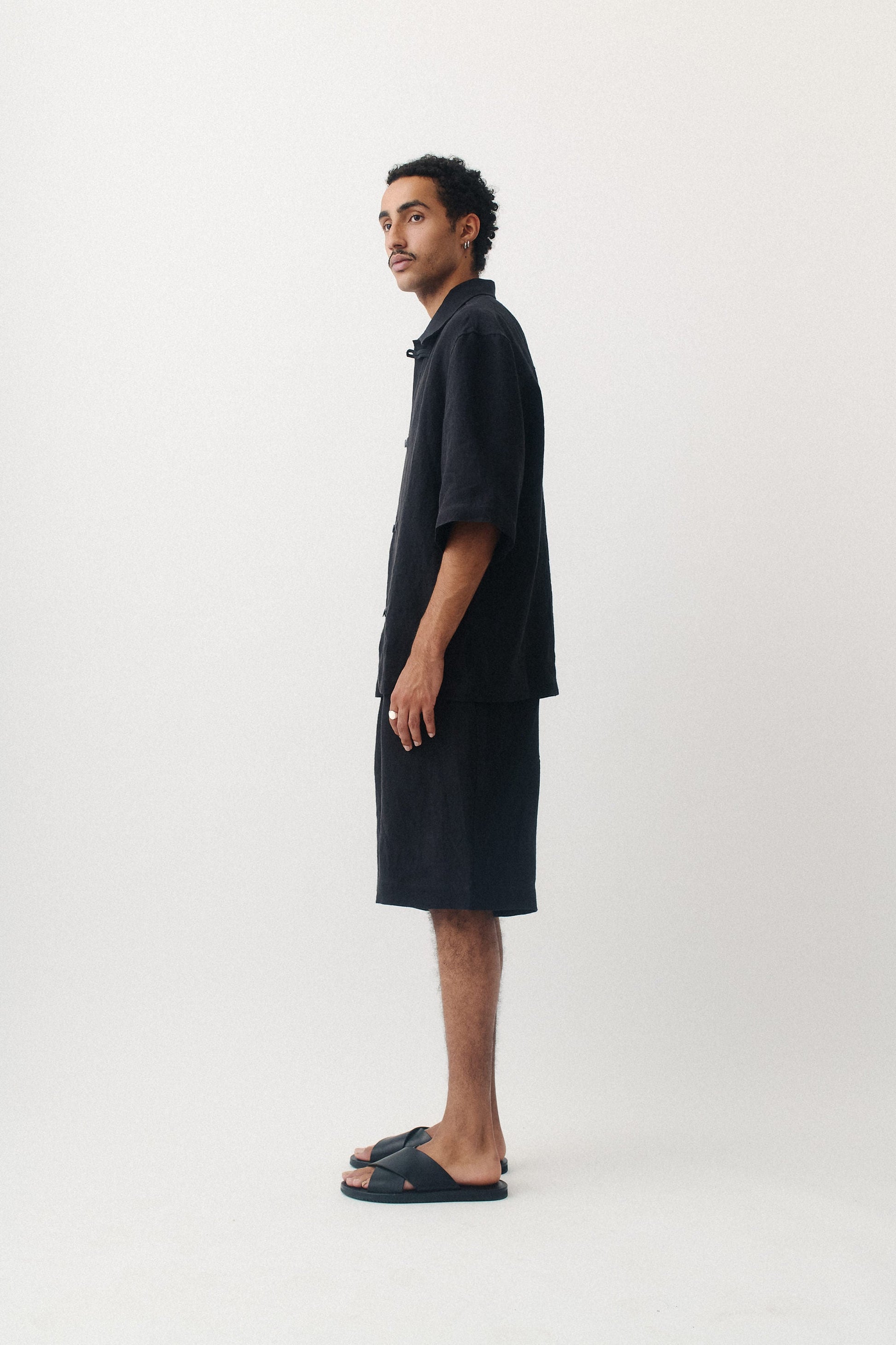 Meia Shirt Mystic Black Linen