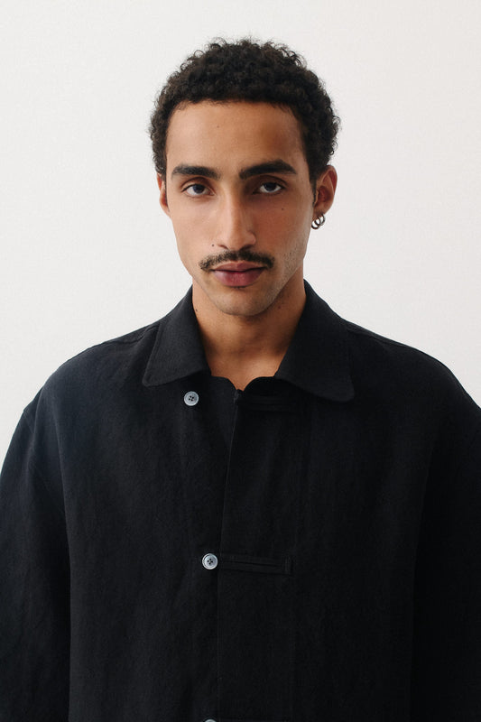 Meia Shirt Mystic Black Linen