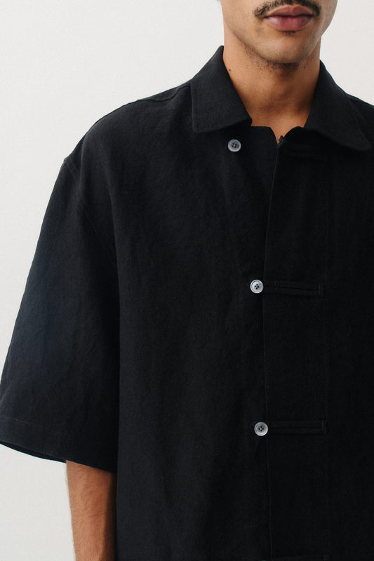 Meia Shirt Mystic Black Linen