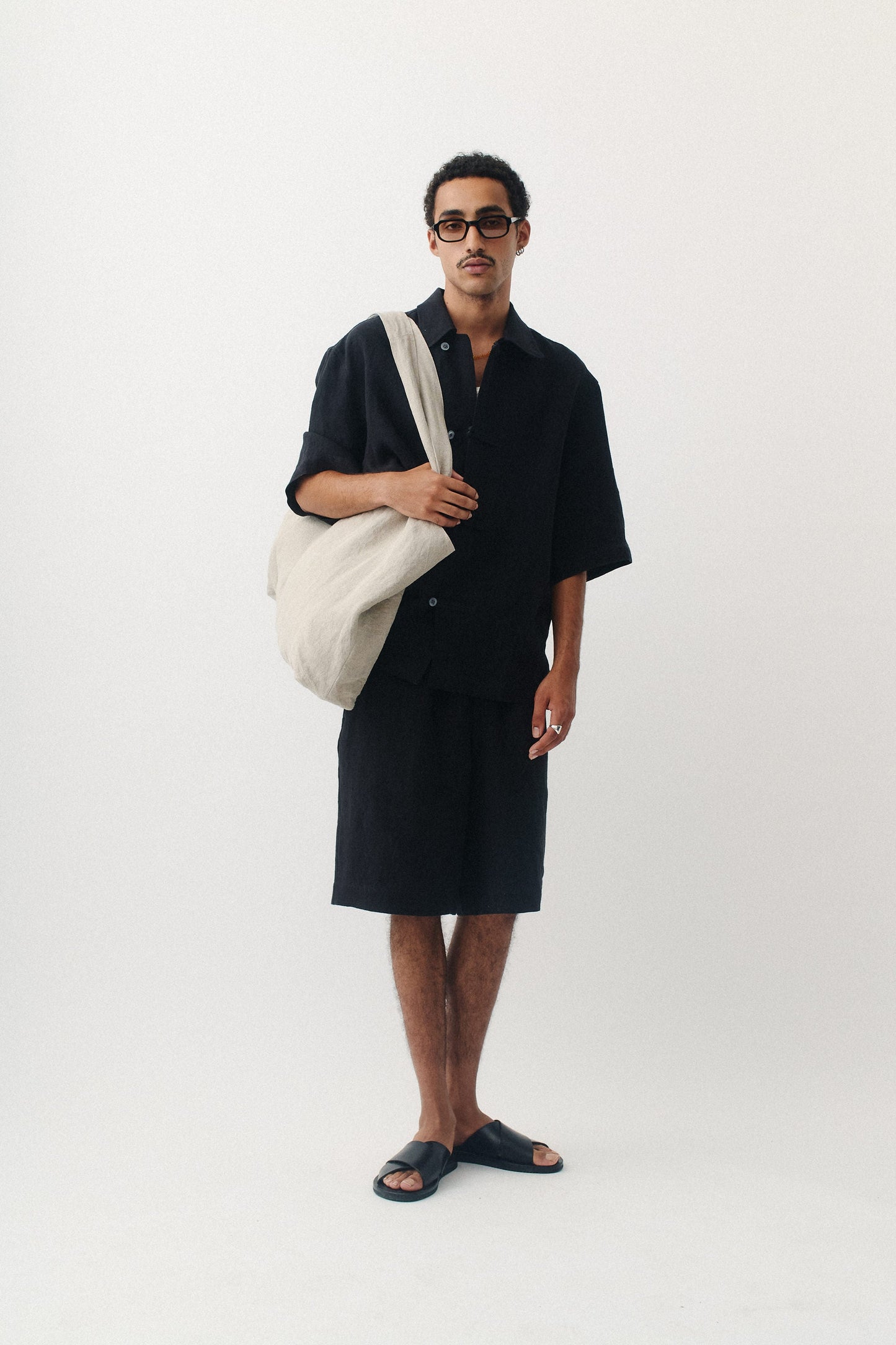 Meia Shirt Mystic Black Linen