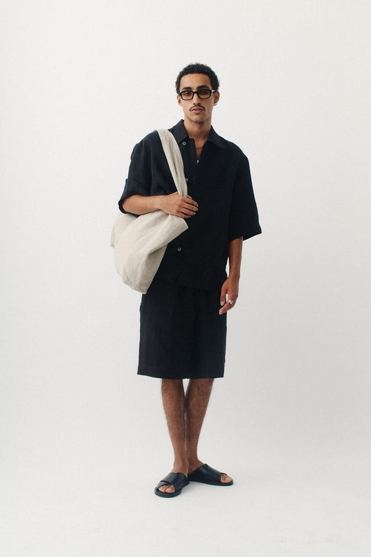 Meia Shirt Mystic Black Linen