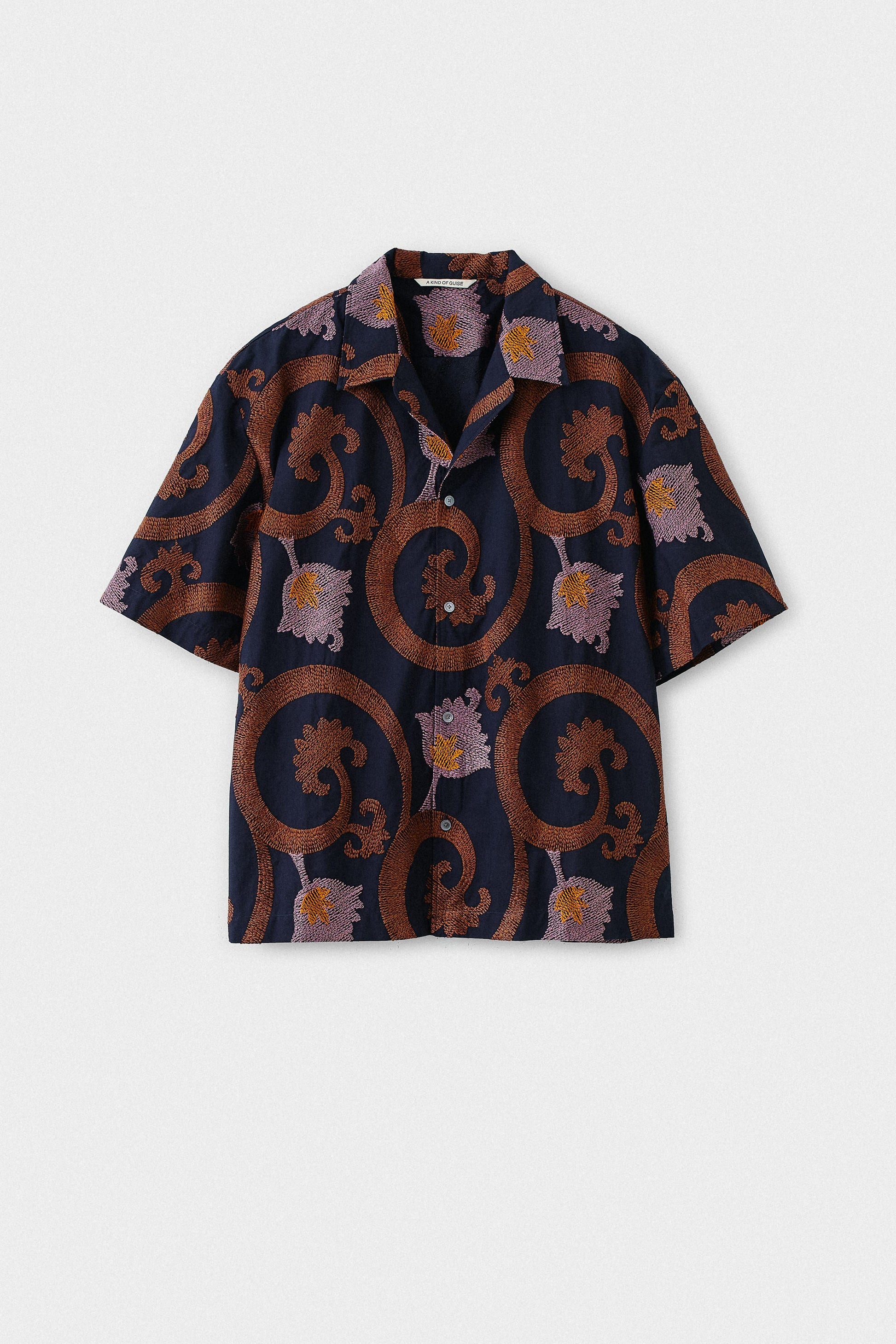 Samata Shirt Embroidered Mulberry Night