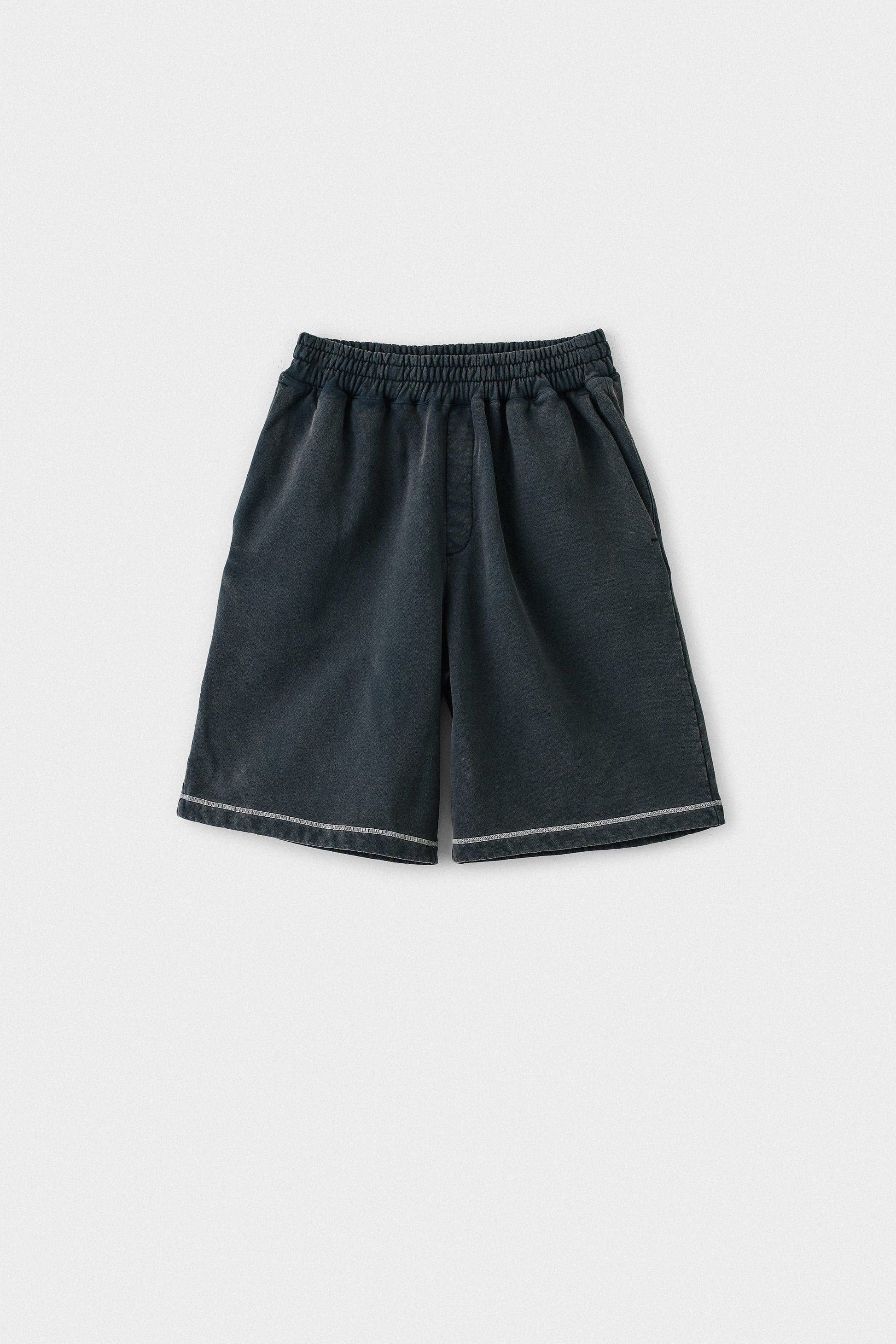Saleh Jersey Shorts Washed Black