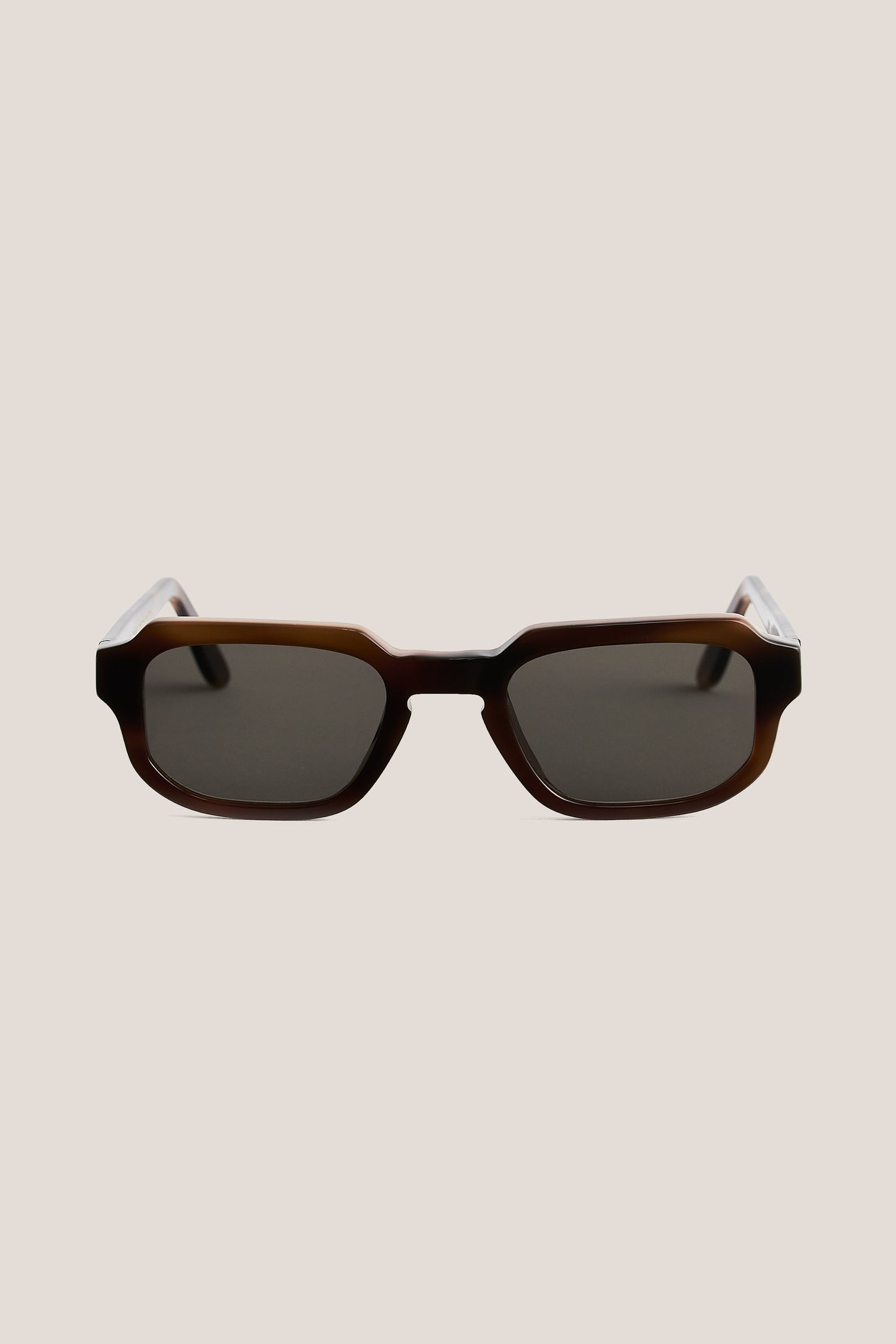 Unisex accessories sunglasses, thick acetate, dark brown, bold geometric rectangular shape, Carl Zeiss lenses.