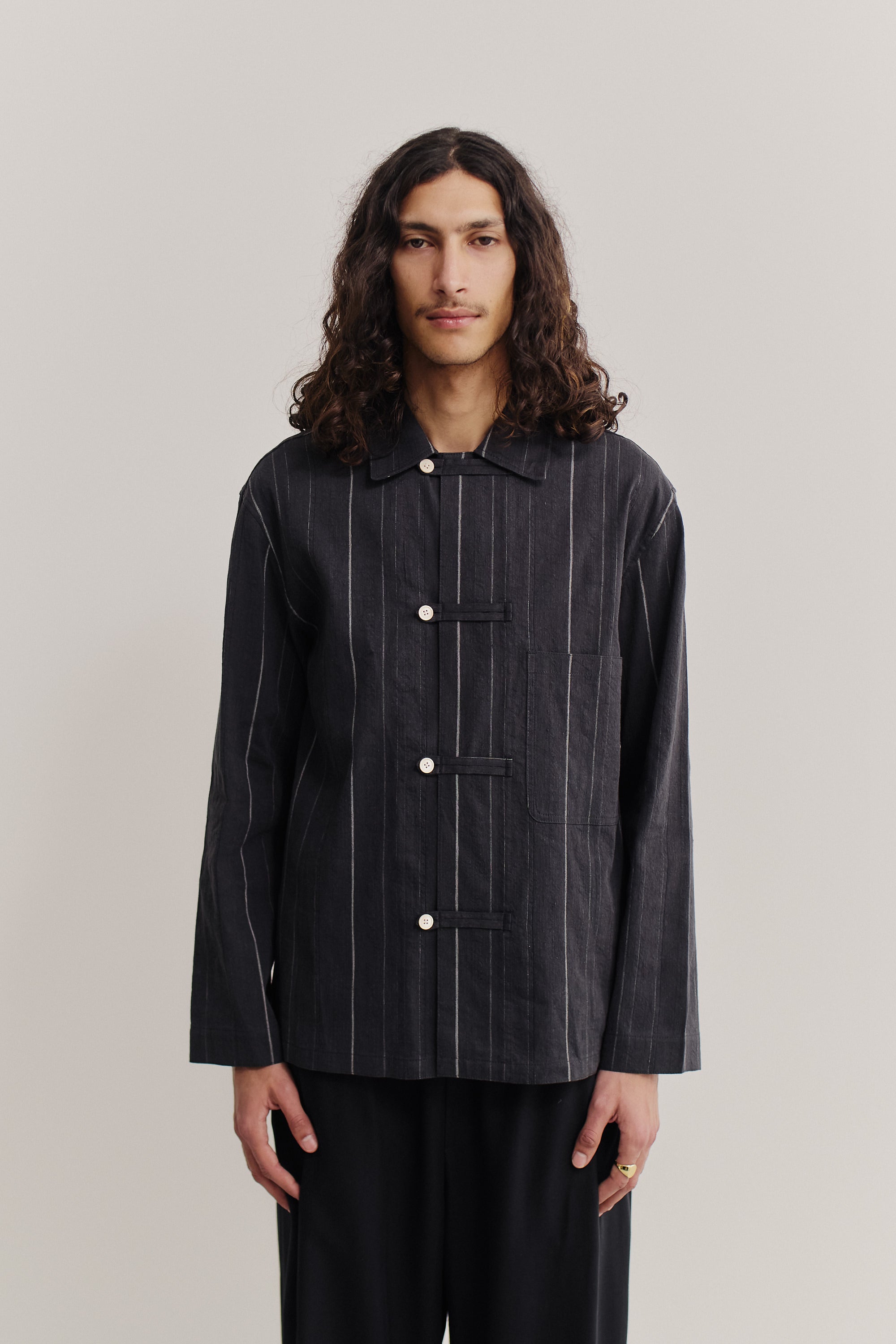 トップス ttt_msw stripe over shirt MATARA OVERSHIRT – A KIND OF GUISE