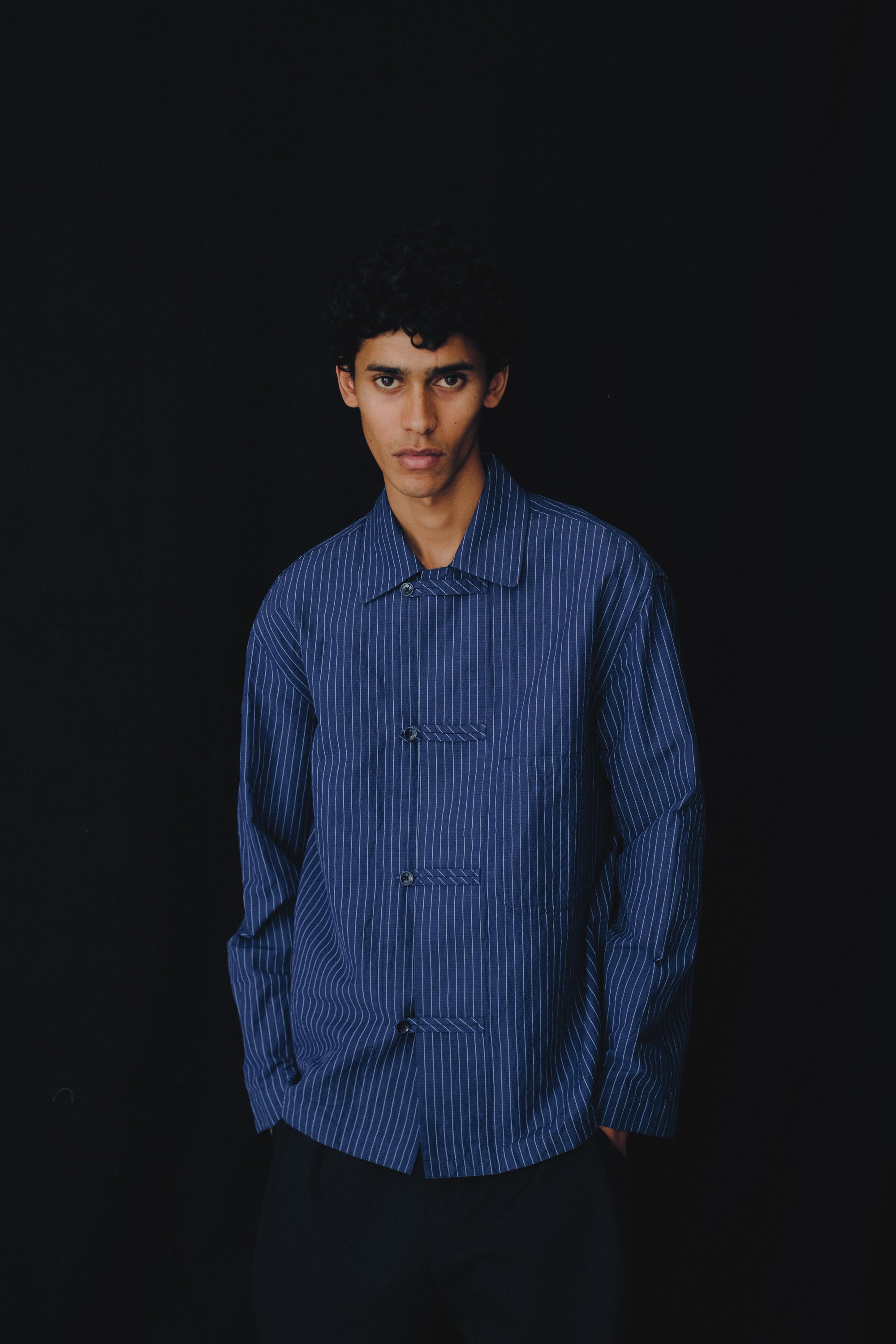 トップス mare Side Slit Overshirt BLUE(Pattern) MATARA OVERSHIRT – A KIND OF GUISE