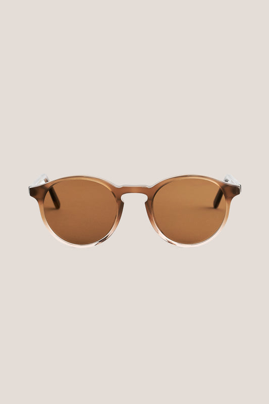 Unisex accessories sunglasses, acetate, brown frames with brown Carl Zeiss lenses.