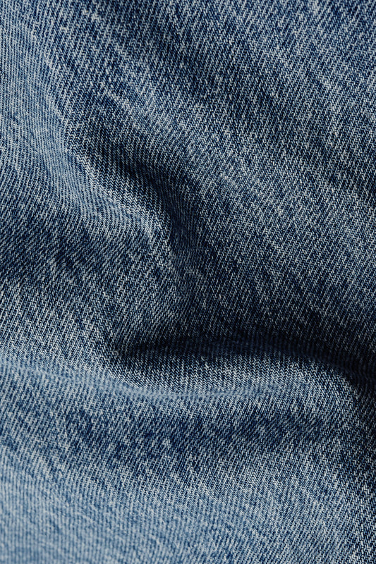 Women's shorts, cotton mix denim, stone washed, blue.
