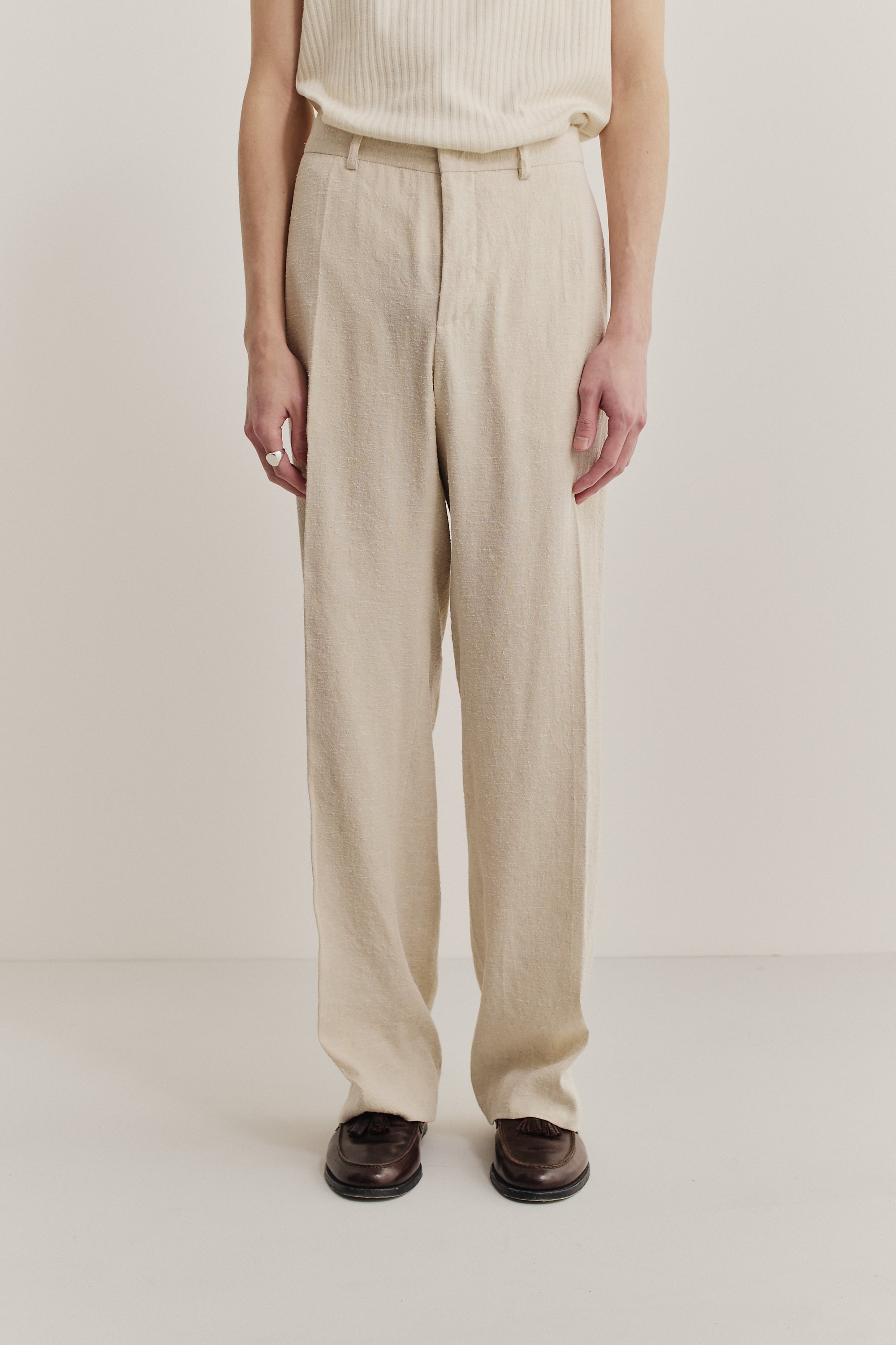 Tailored Wide Trousers in 55% linen 45% silk | A KIND OF GUISE