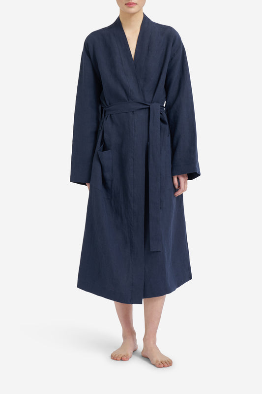 LINEN BATHROBE