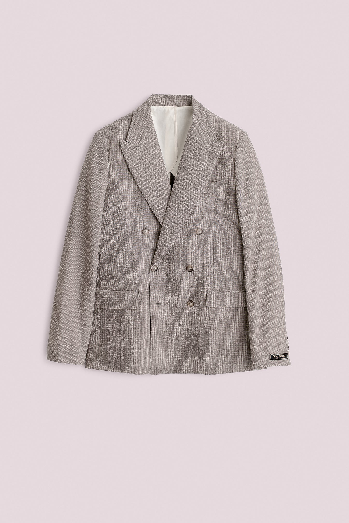 DOUBLE BREASTED PEAK BLAZER