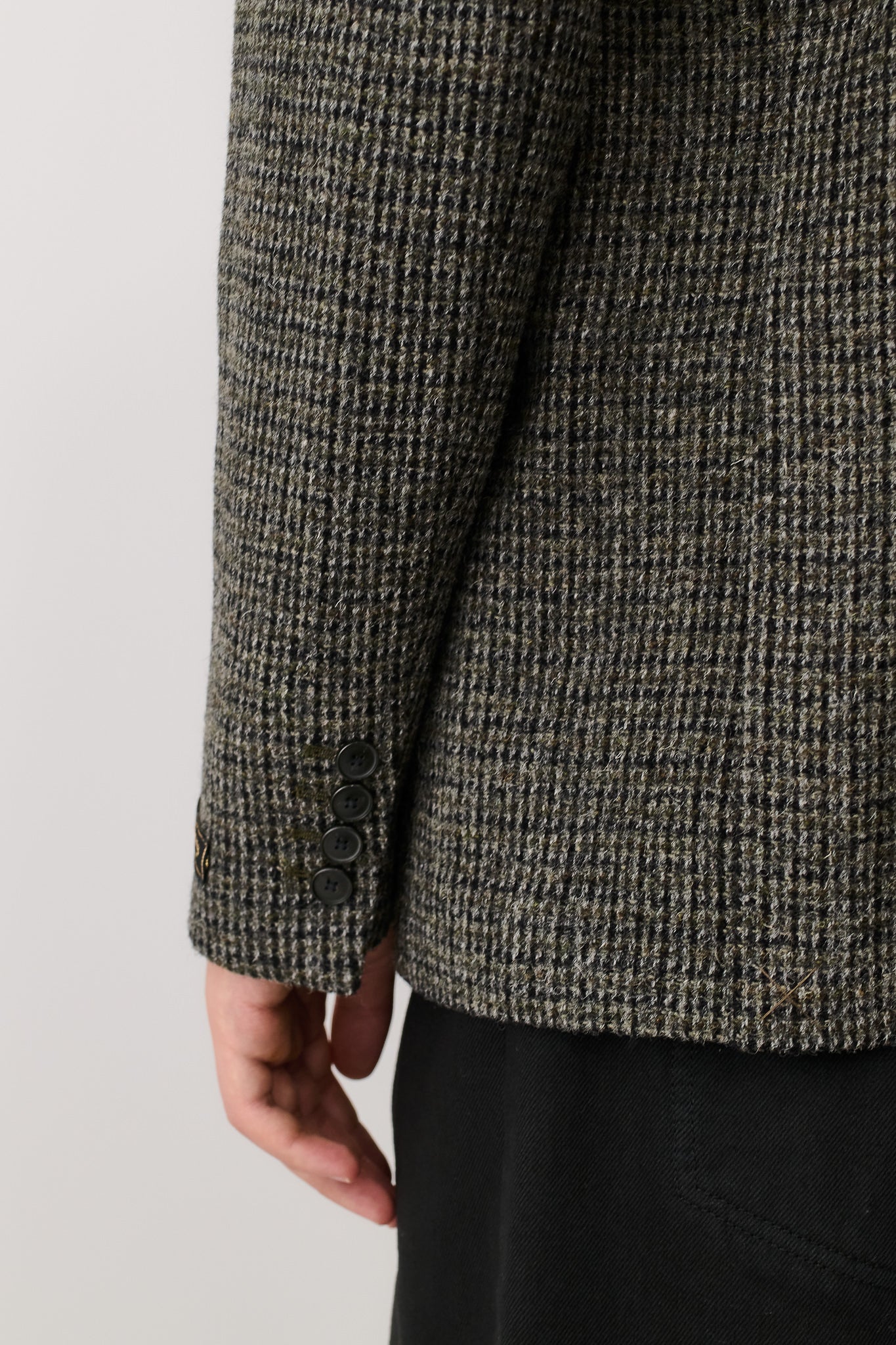 Double Breasted Peak Blazer Stoneshades Tweed