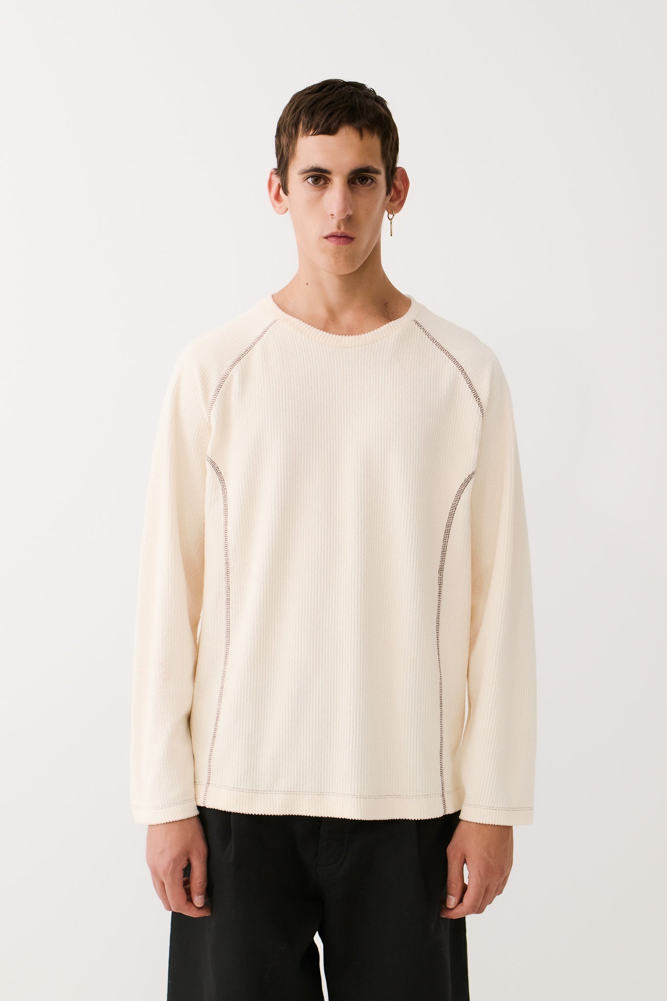 Fiscal Long Sleeve Linen White