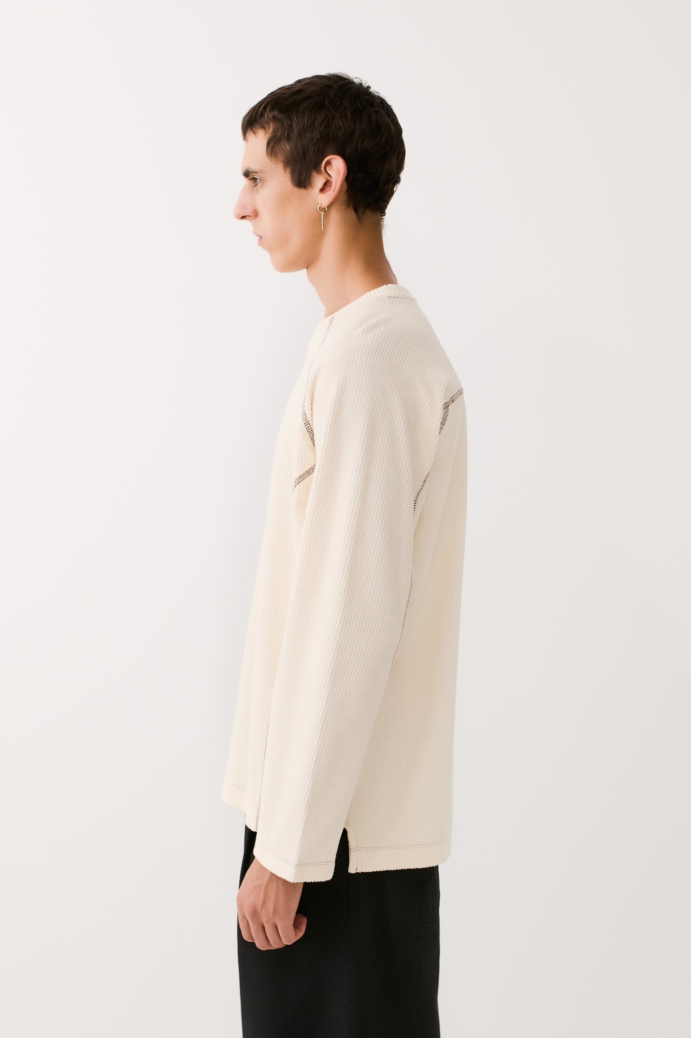 Fiscal Long Sleeve Linen White