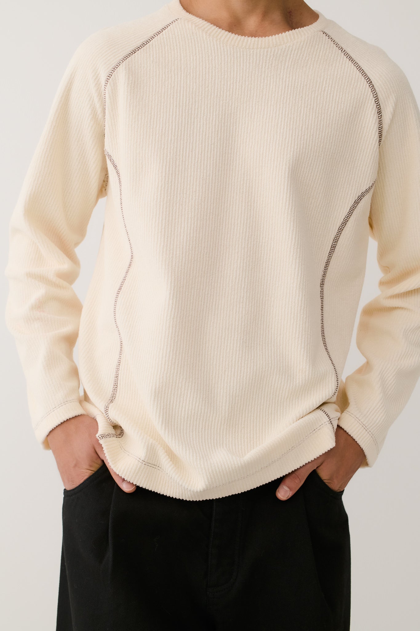 Fiscal Long Sleeve Linen White