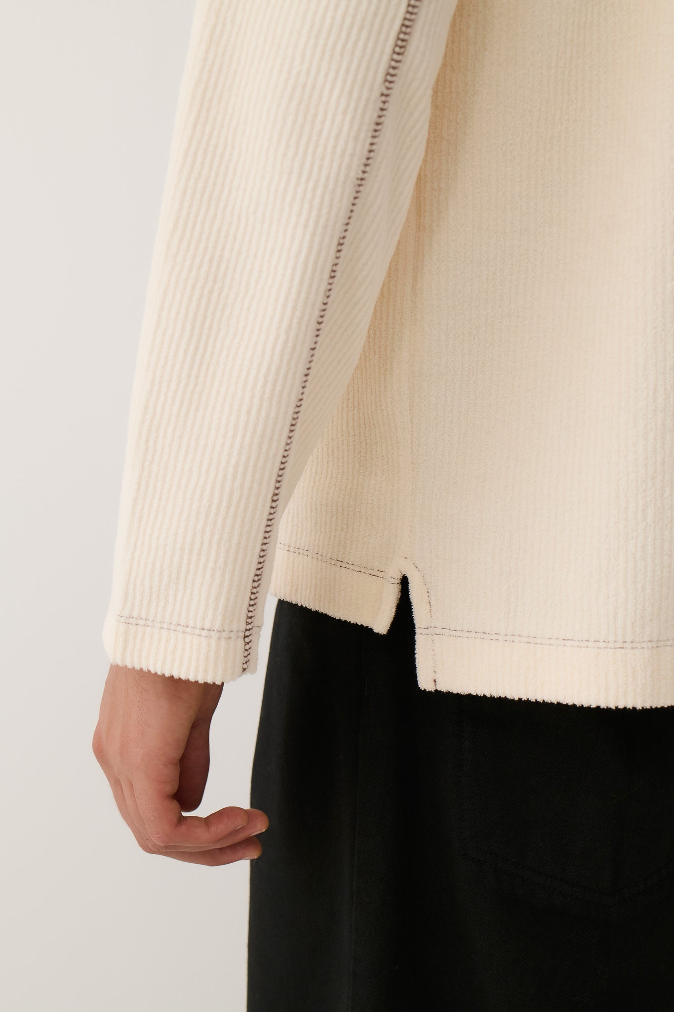 Fiscal Long Sleeve Linen White