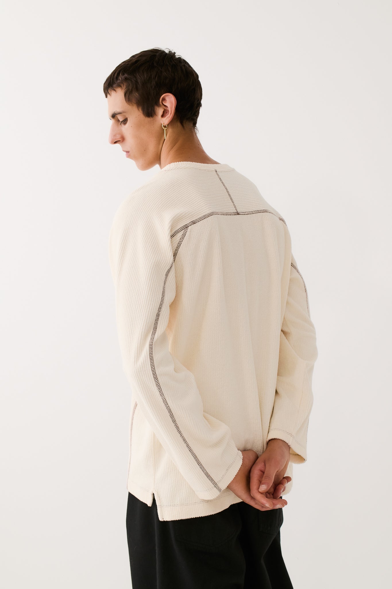 Fiscal Long Sleeve Linen White