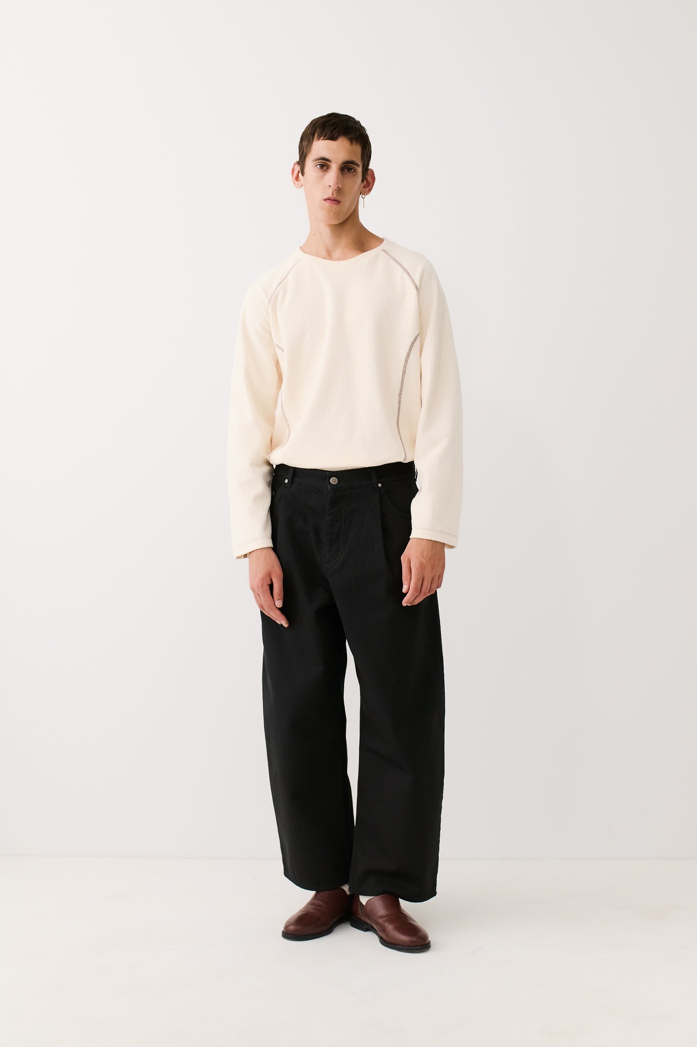 Fiscal Long Sleeve Linen White