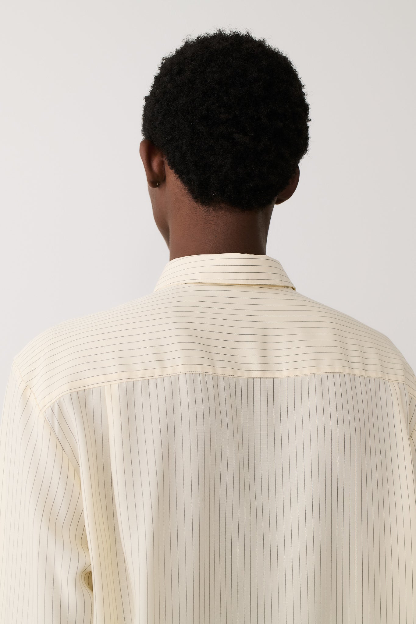 Fulvio Shirt Cream Black Pinstripe