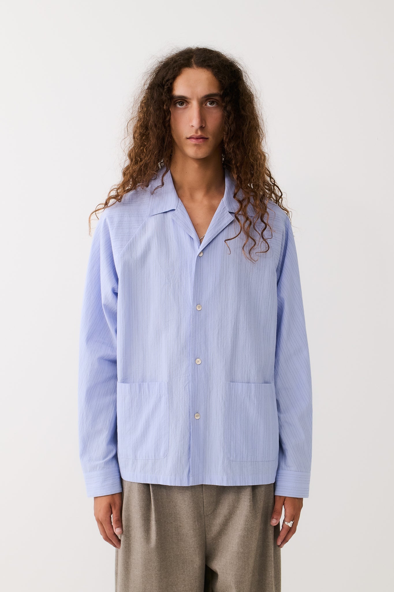 Songino Shirt Sky Blue Stripe