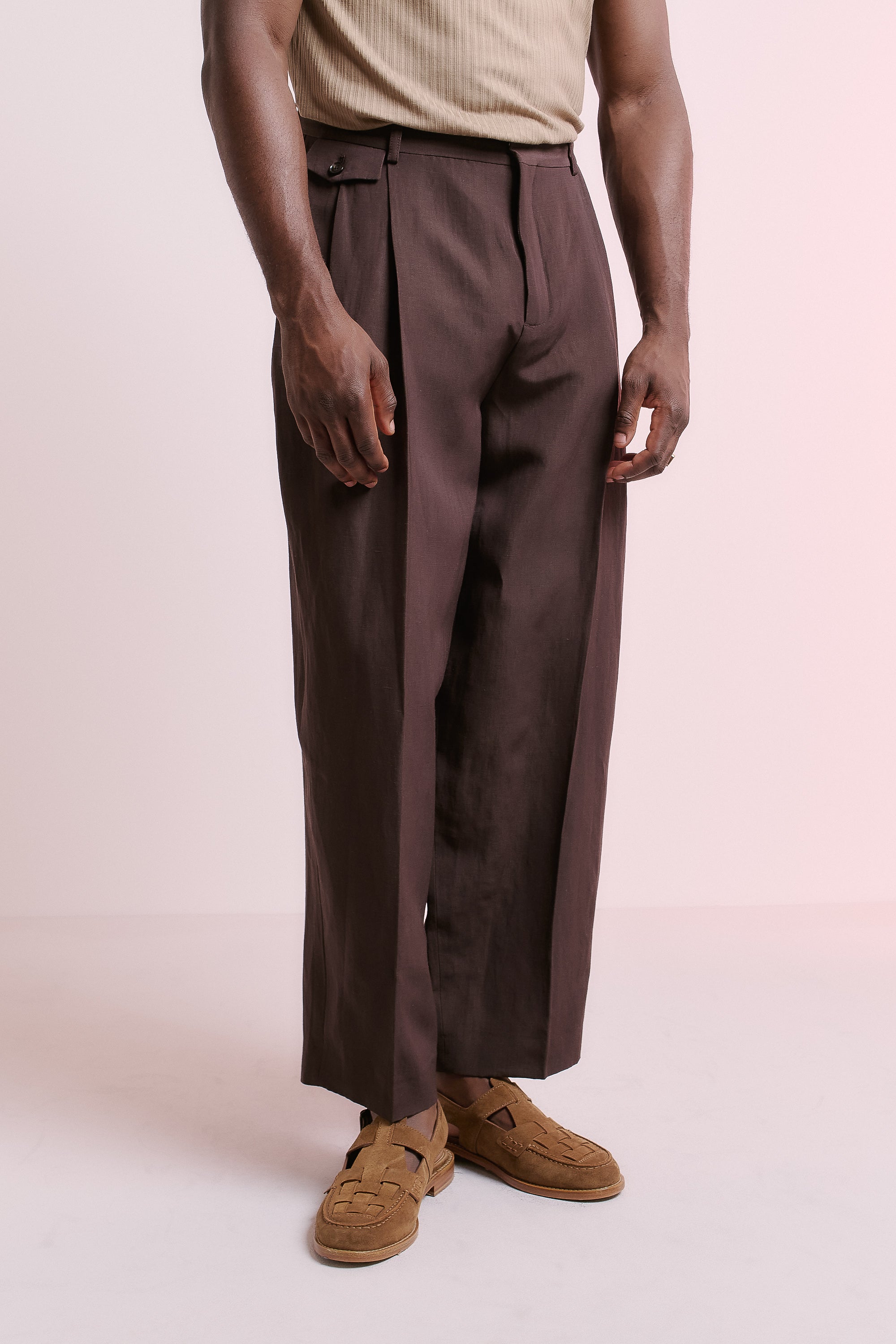 Tailored Tulip Trousers in 67% wool 33% linen | A KIND OF GUISE