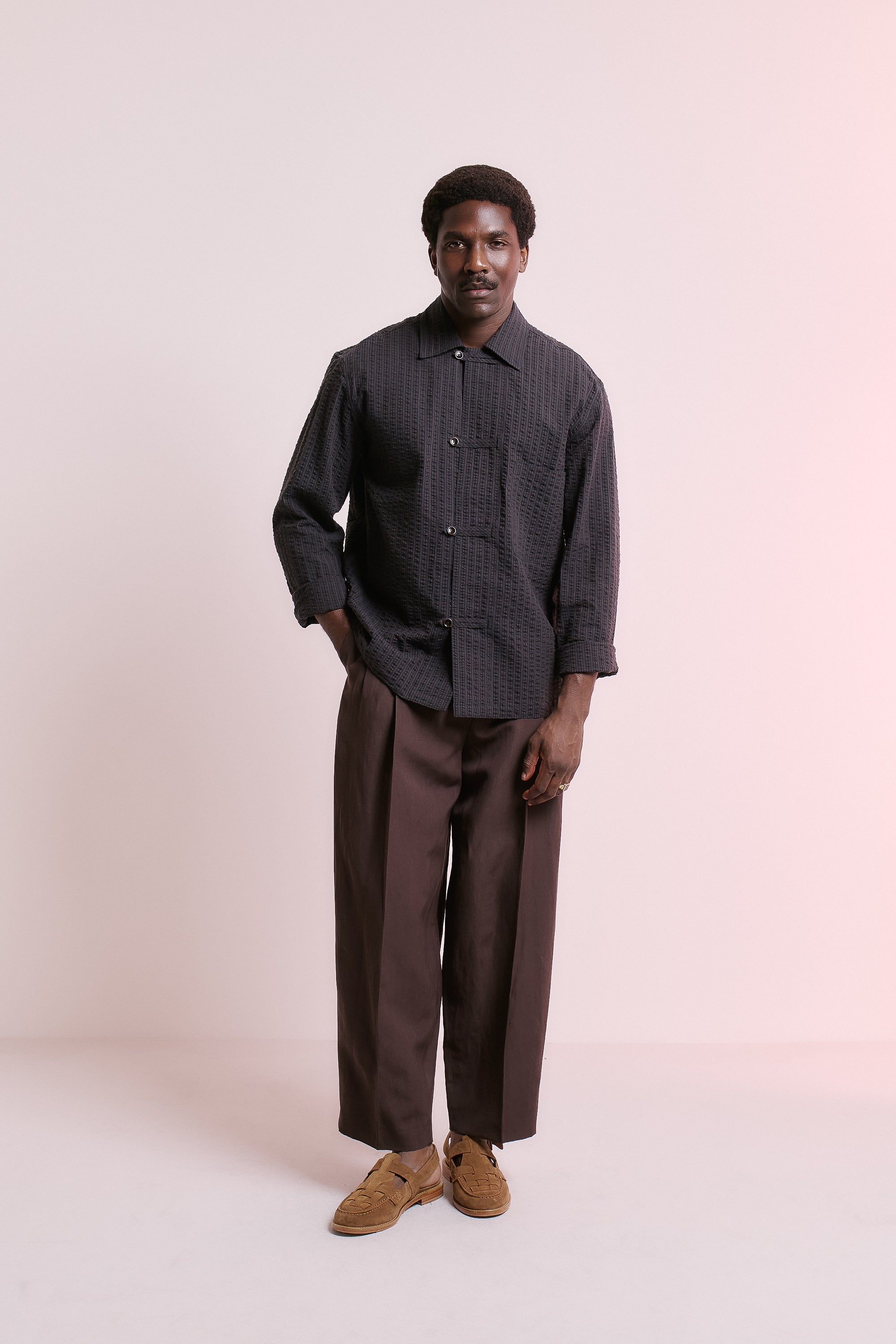 Tailored Tulip Trousers in 67% wool 33% linen | A KIND OF GUISE