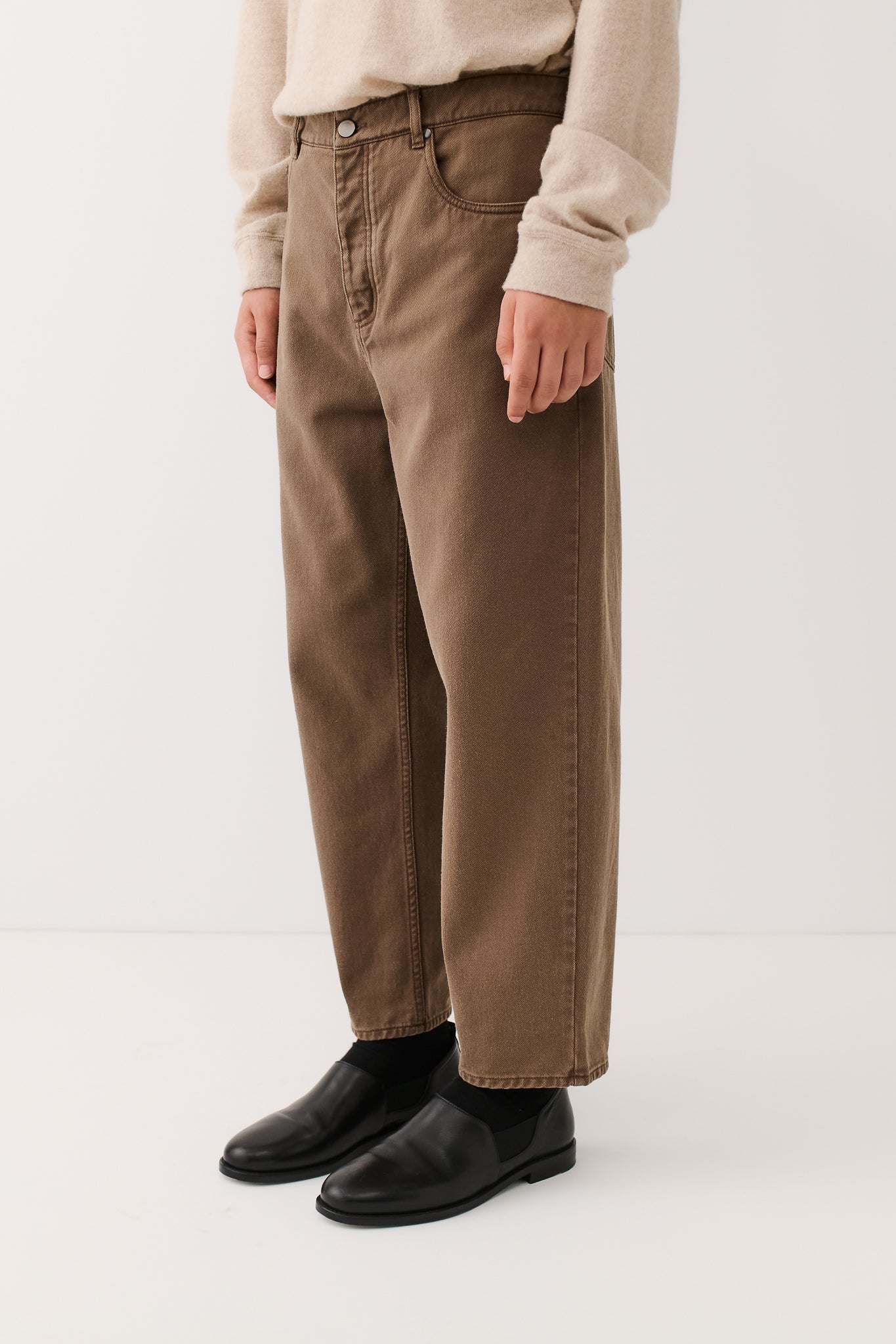 Terek Jeans Washed Brown Twill