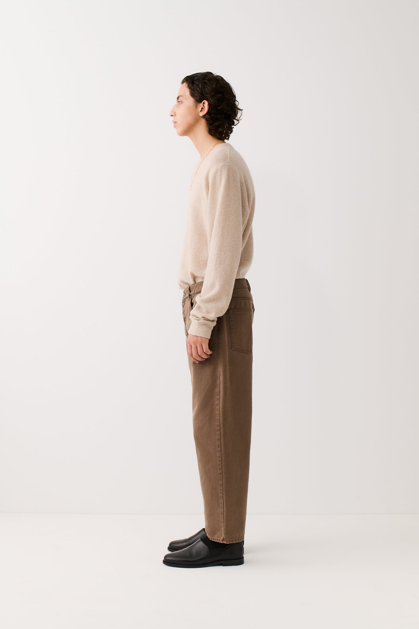 Terek Jeans Washed Brown Twill