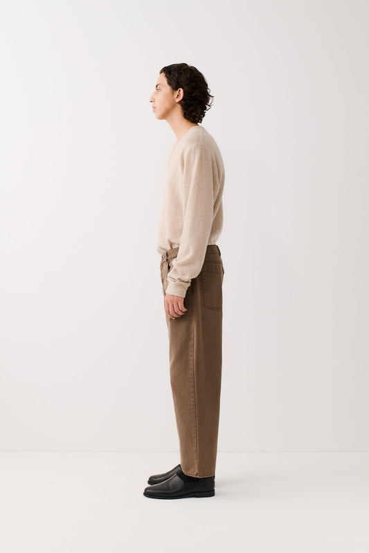 Terek Jeans Washed Brown Twill