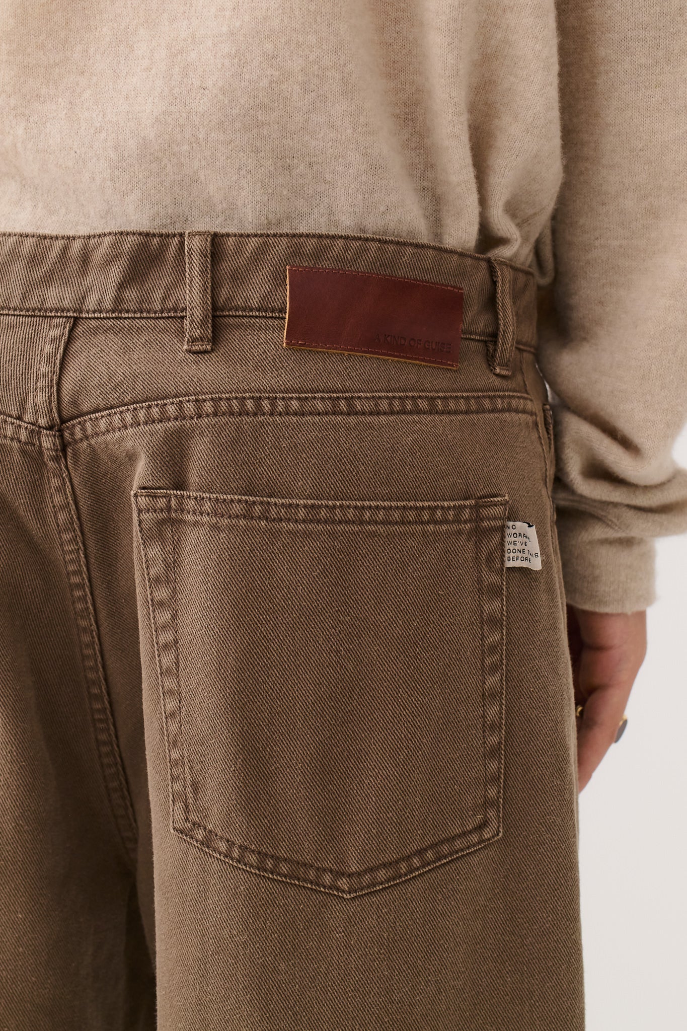 Terek Jeans Washed Brown Twill